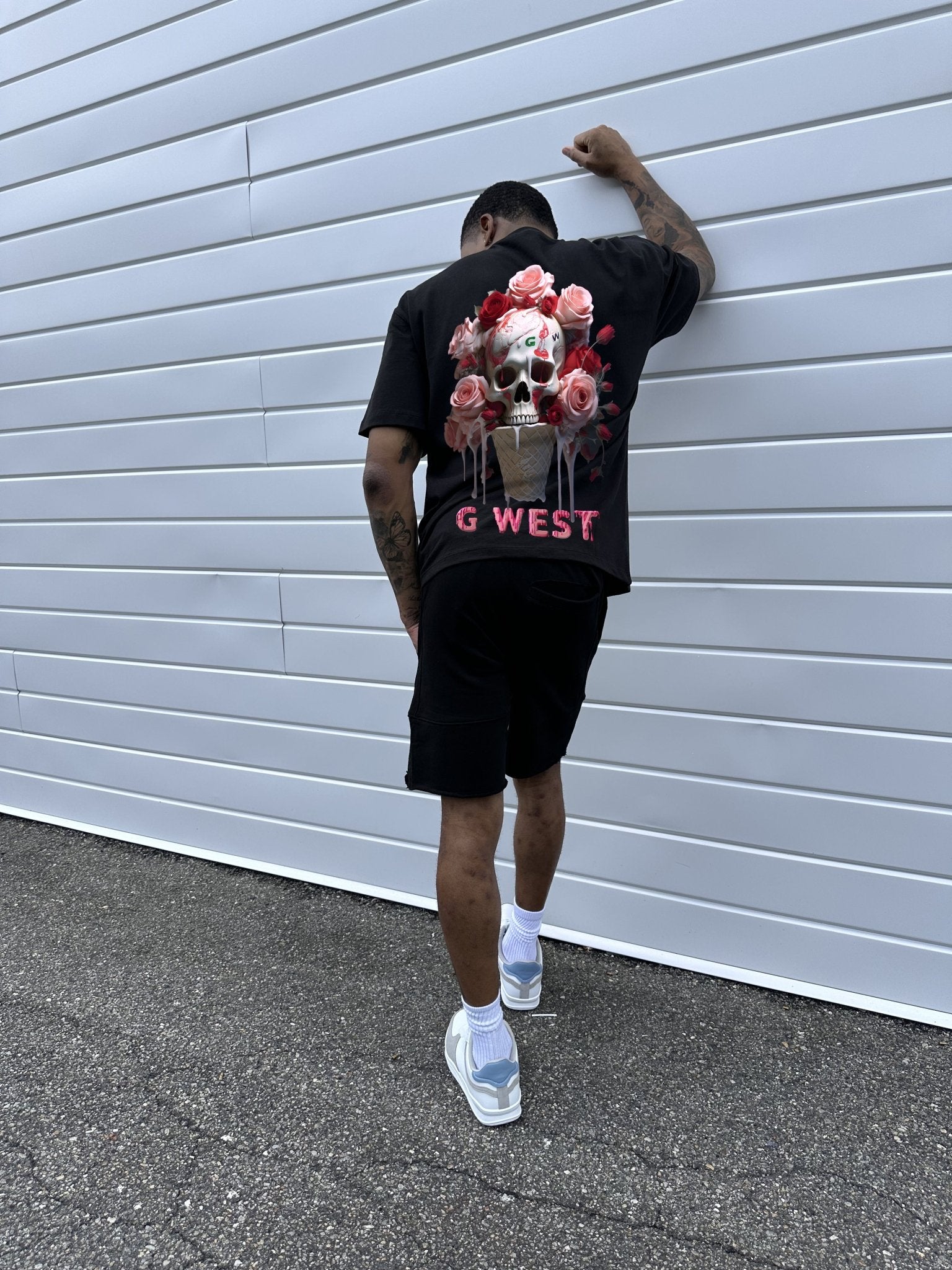 G WEST OVERSIZED ICE CREAM SKULL TEE - G West