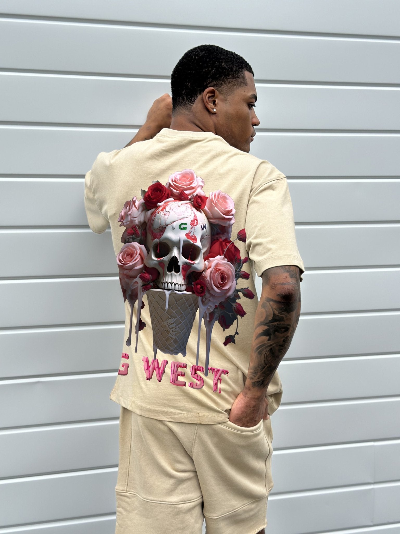 G WEST OVERSIZED ICE CREAM SKULL TEE - G West