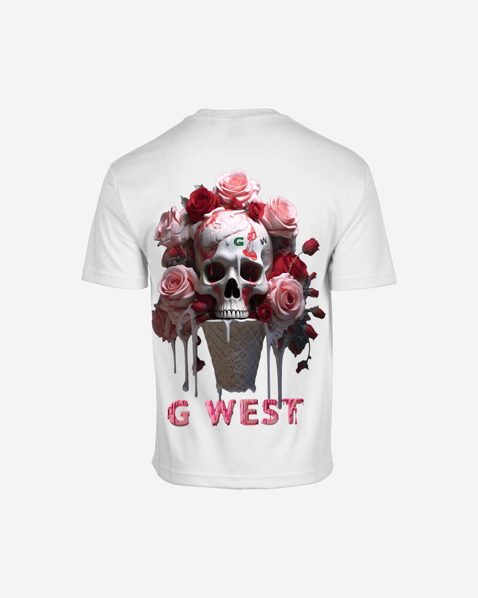 G West Oversized Ice Cream Skull Tee - G West