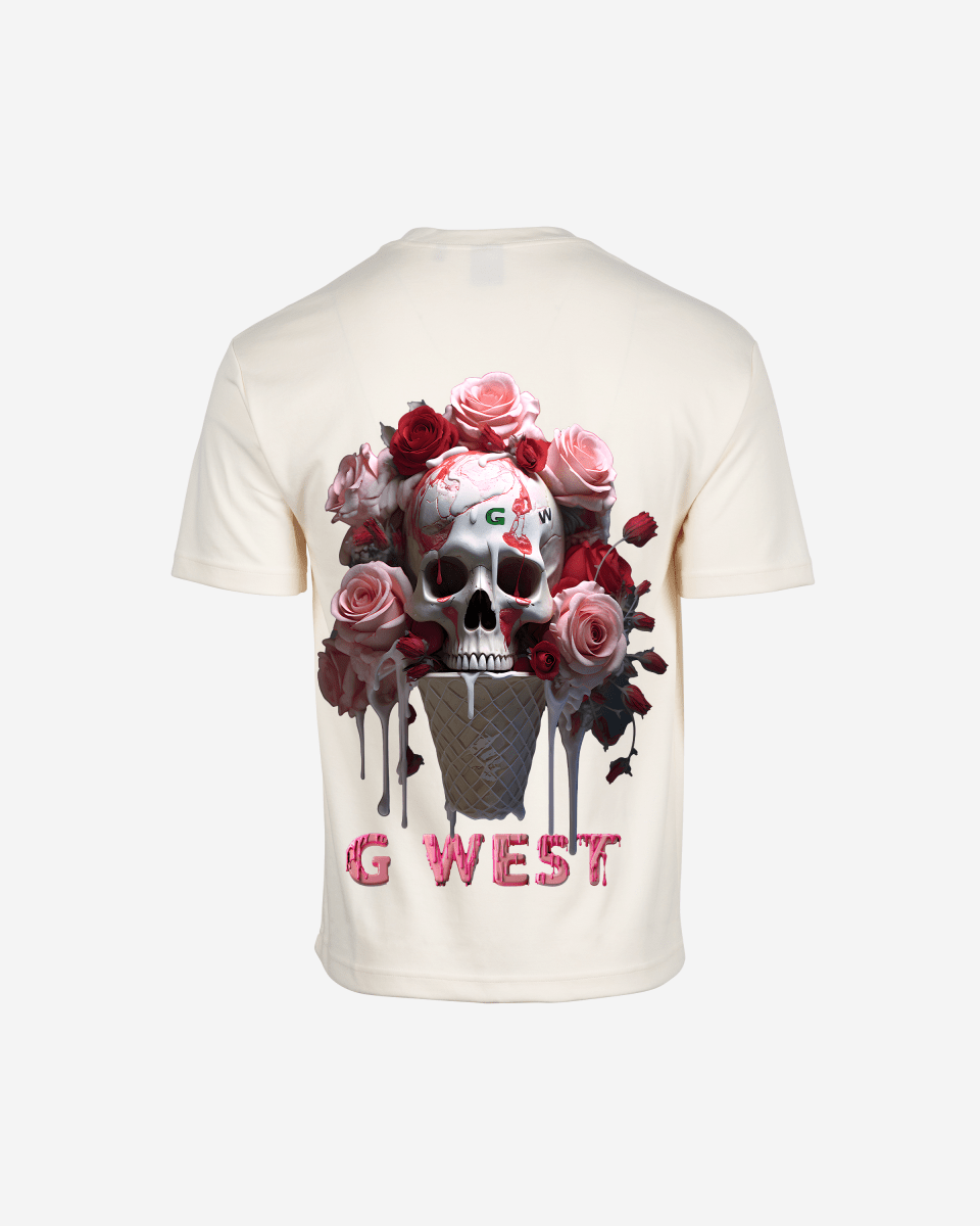 G West Oversized Ice Cream Skull Tee - G West