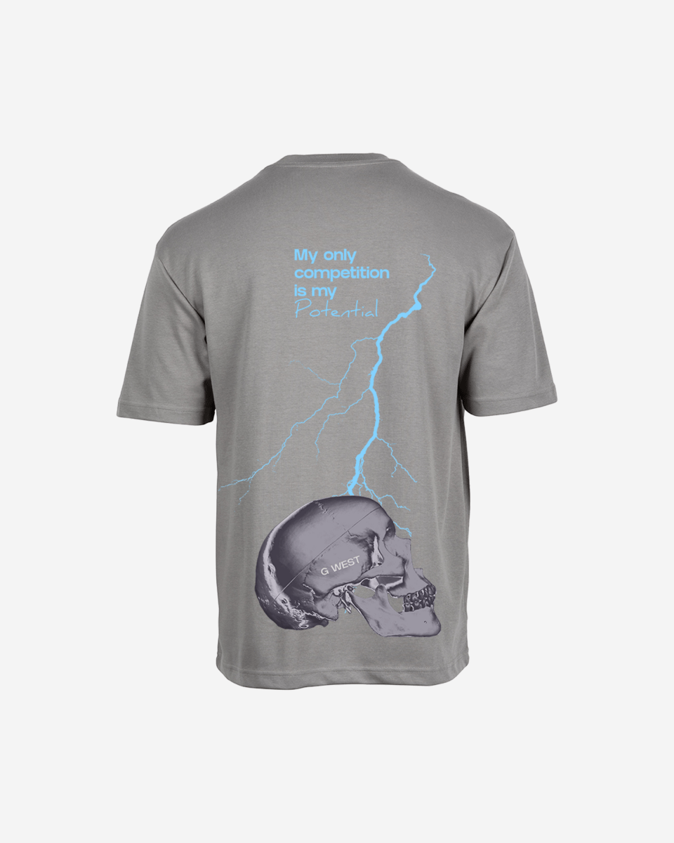 G West Oversized Lighting Skull Tee - G West