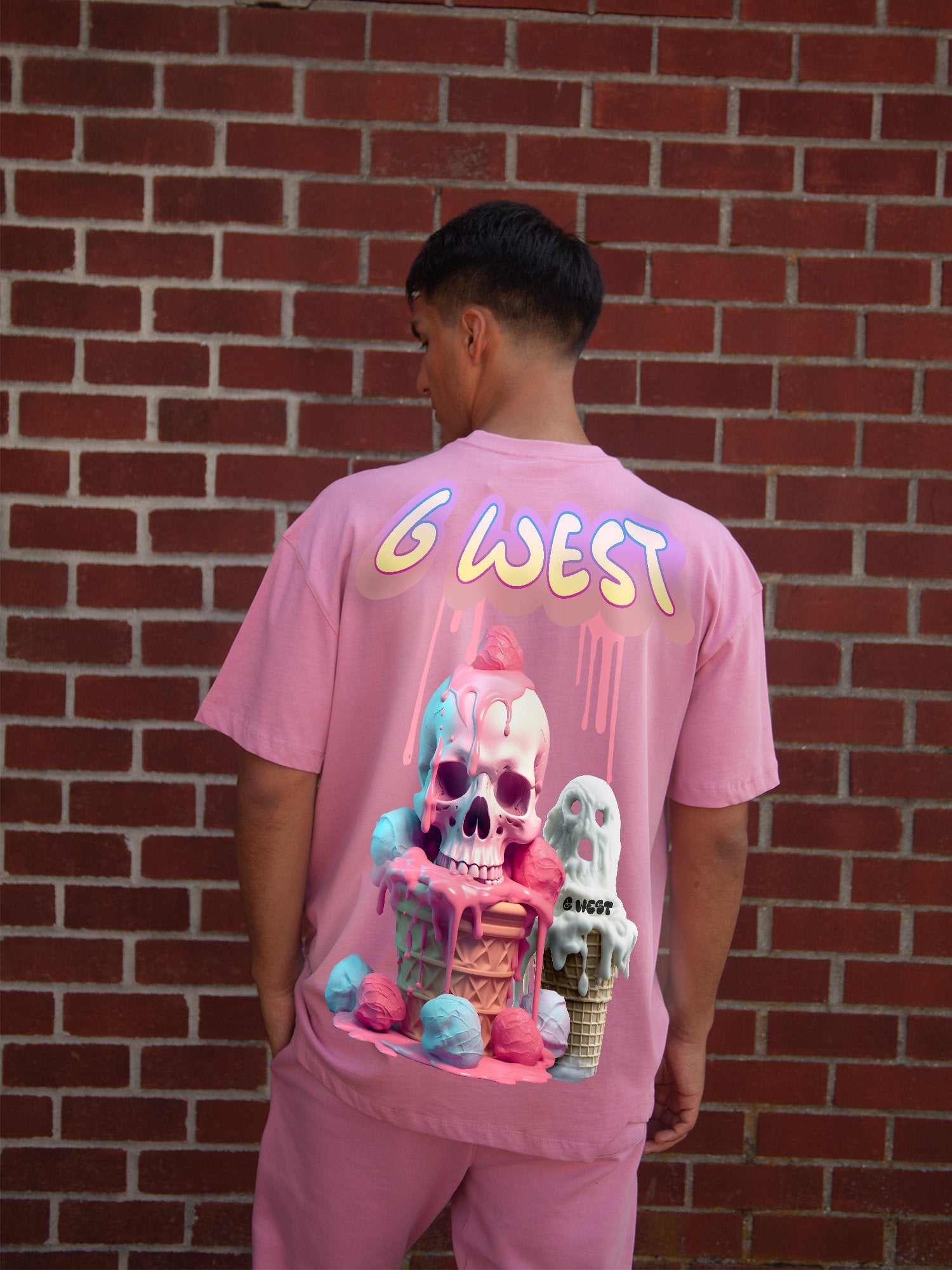 G WEST OVERSIZED MELTING ICE CREAM TEE - G West