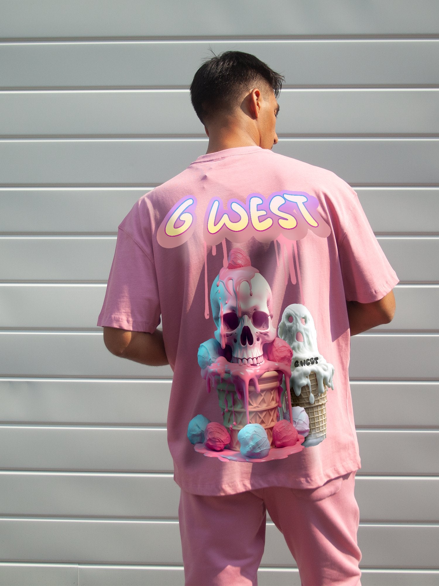 G WEST OVERSIZED MELTING ICE CREAM TEE - G West