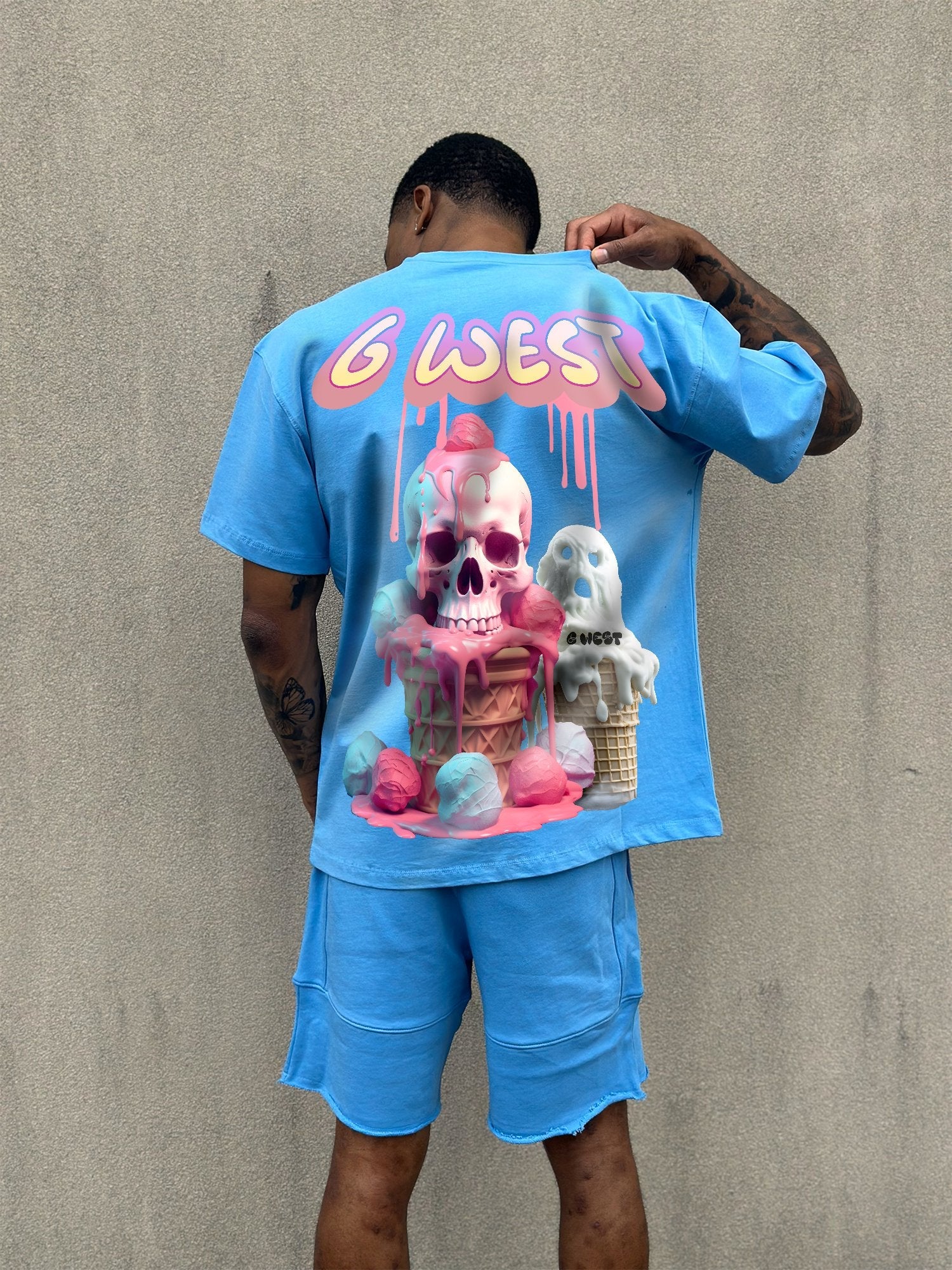 G WEST OVERSIZED MELTING ICE CREAM TEE - G West