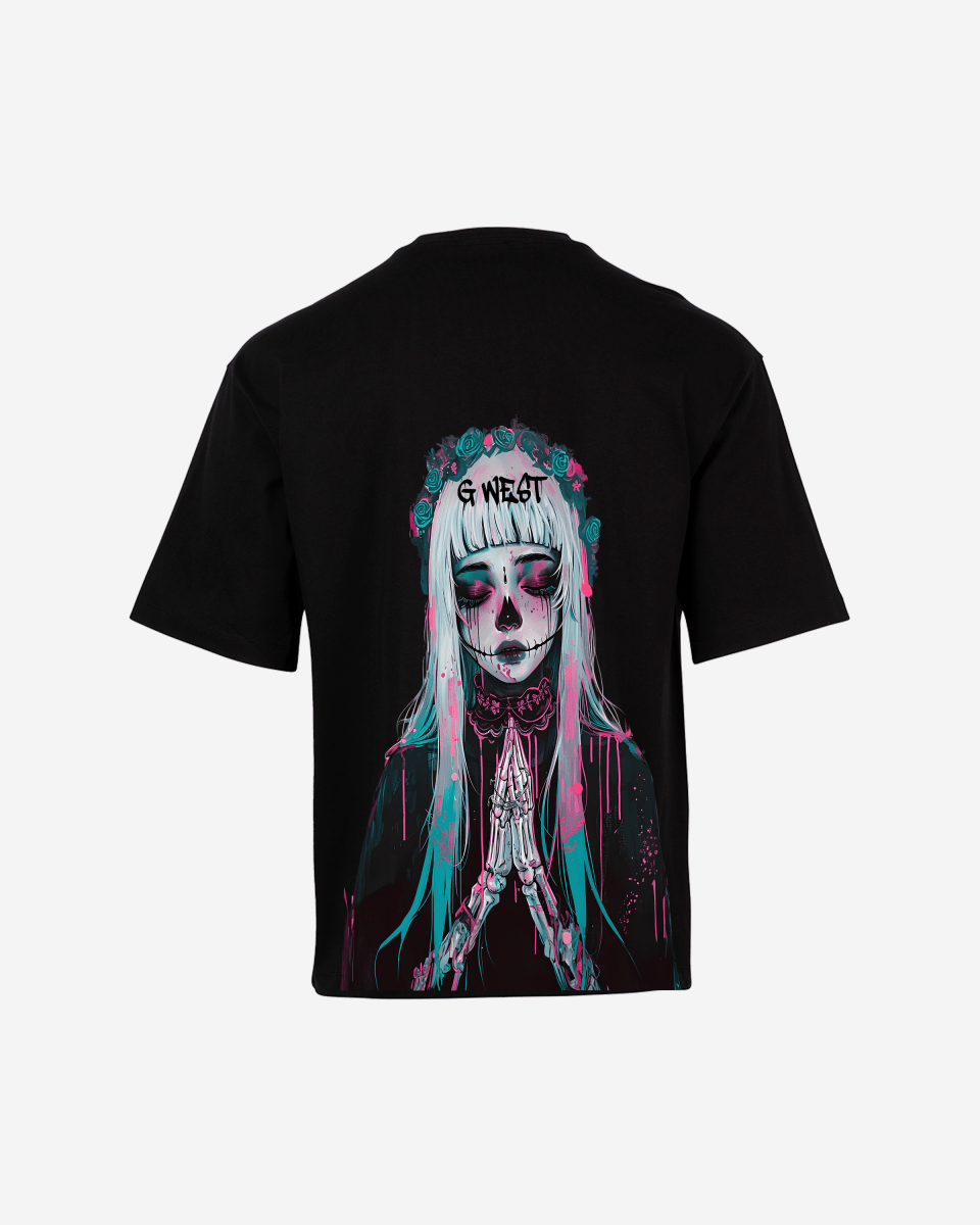 G West Oversized Praying Girl T Shirt - G West