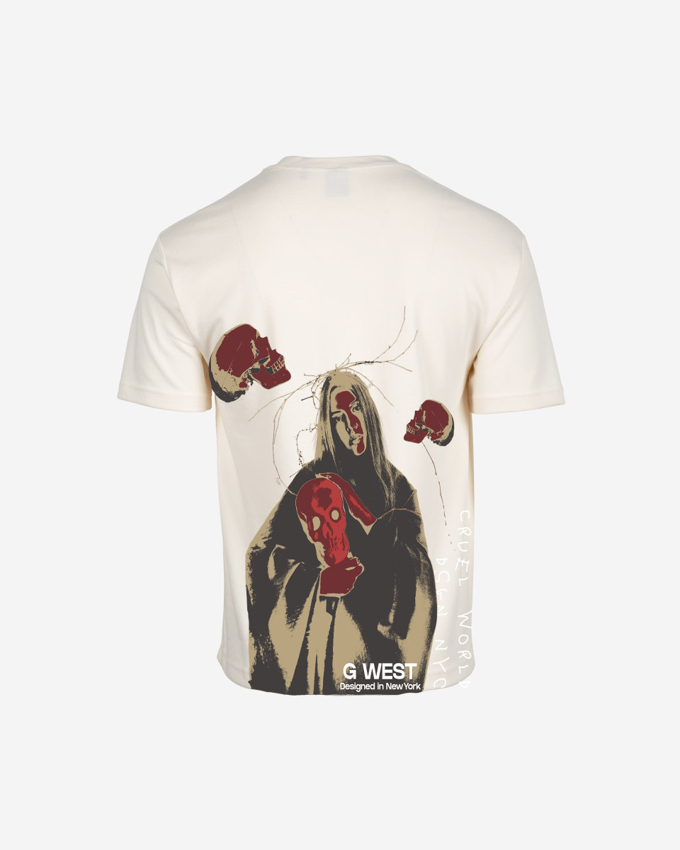 G West Oversized Red Skull Tee - G West