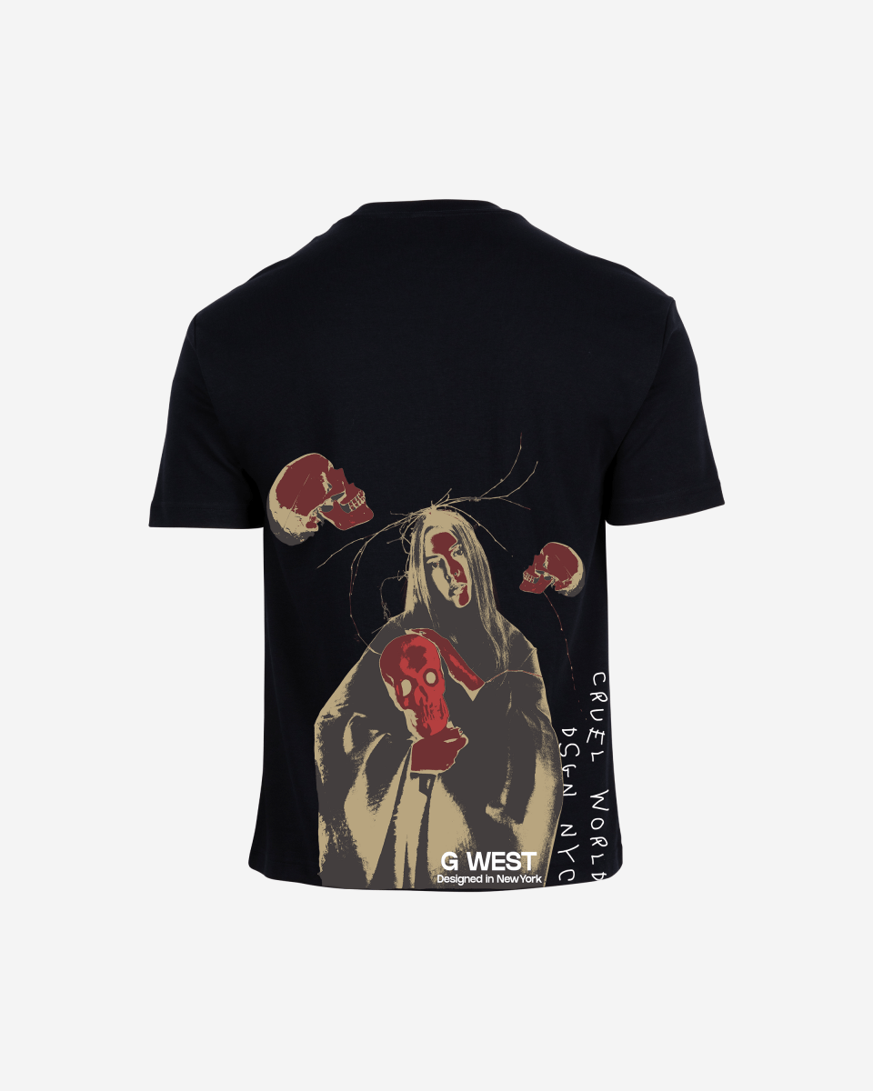 G West Oversized Red Skull Tee - G West