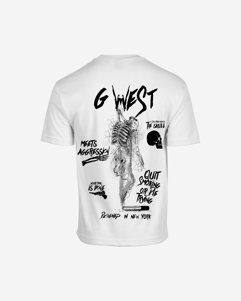 G West Oversized Smoke Skeleton Tee - G West