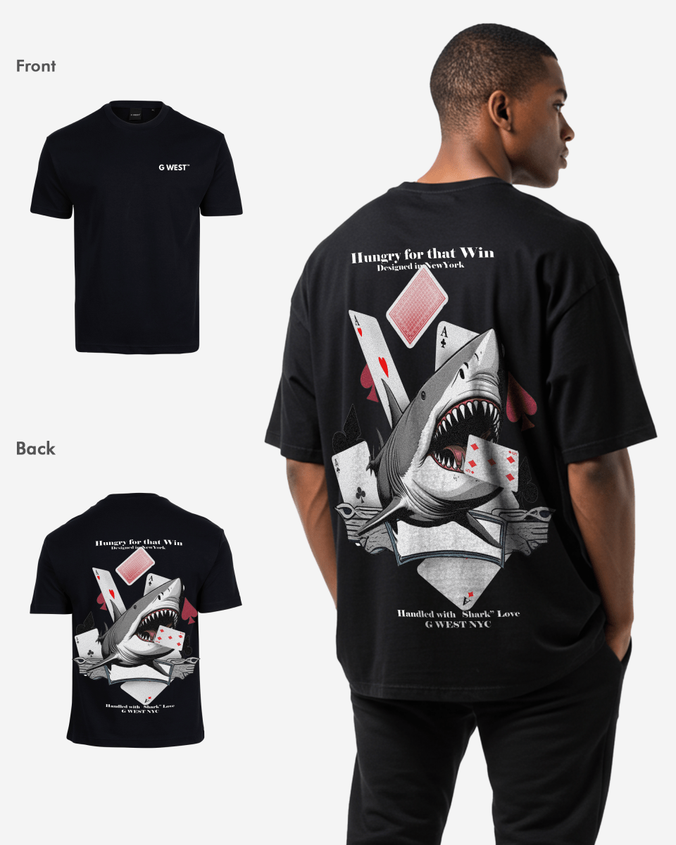 G West Oversized Spade Of Sharks T Shirt - G West