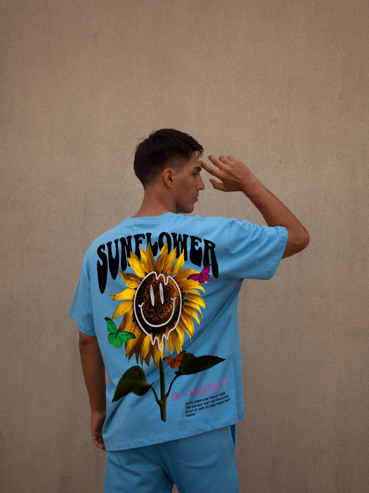 G WEST OVERSIZED SUNFLOWER TEE - G West