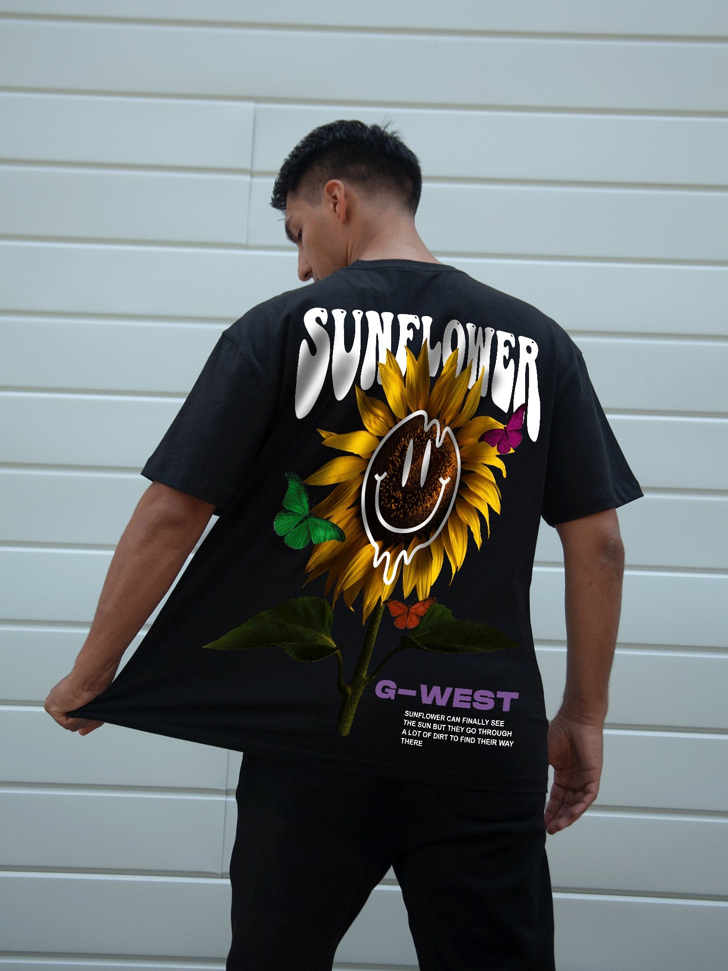 G WEST OVERSIZED SUNFLOWER TEE - G West