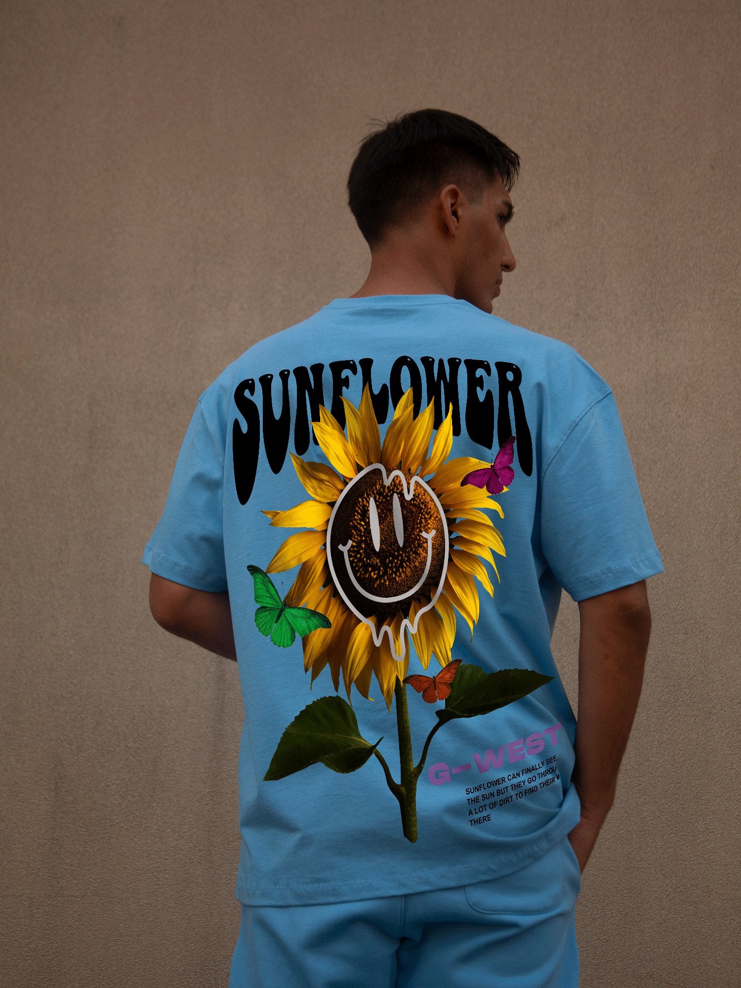 G WEST OVERSIZED SUNFLOWER TEE - G West