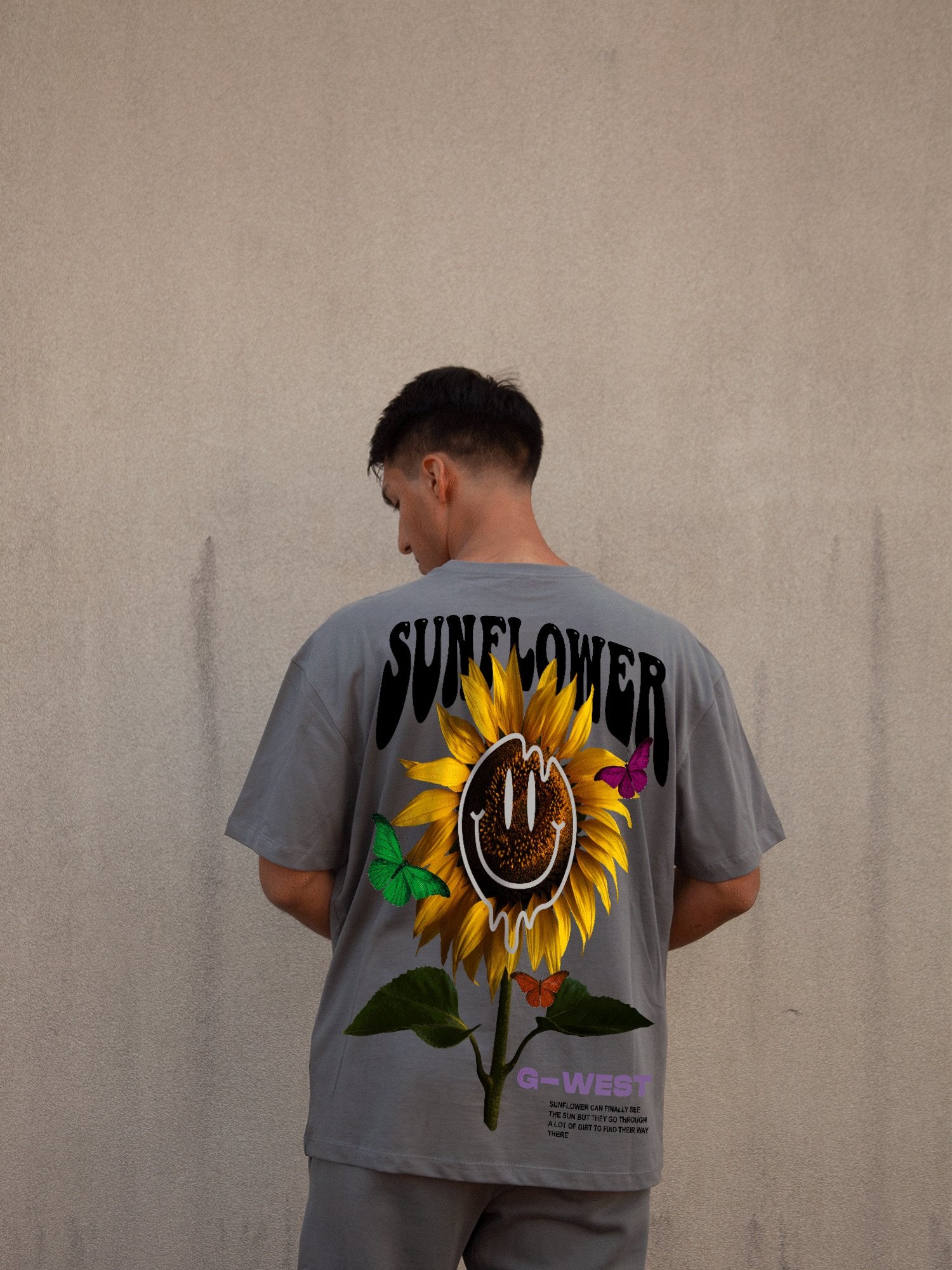 G WEST OVERSIZED SUNFLOWER TEE - G West