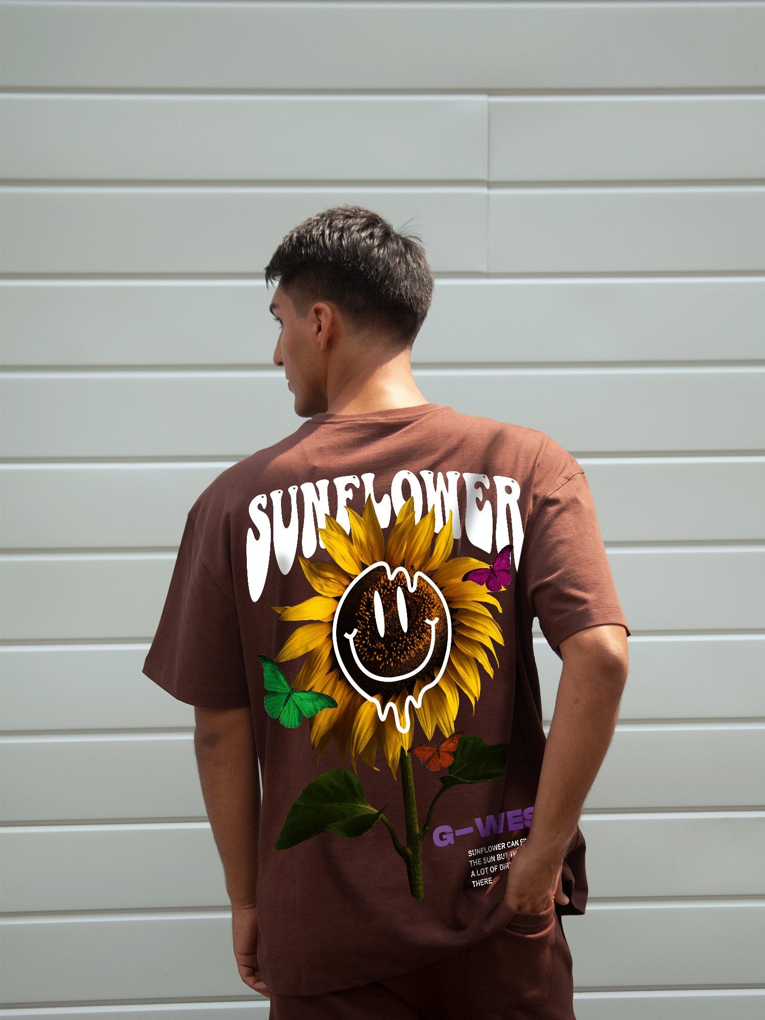 G WEST OVERSIZED SUNFLOWER TEE - G West