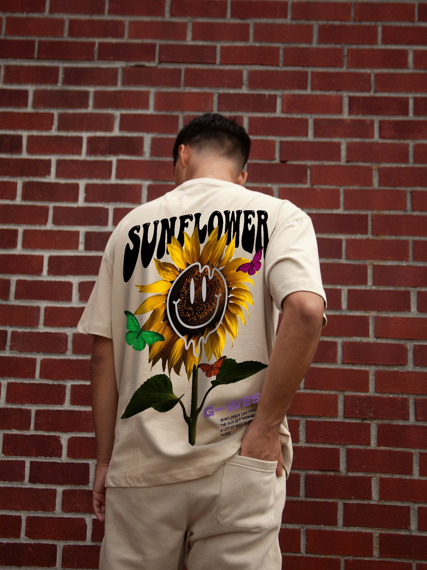 G WEST OVERSIZED SUNFLOWER TEE - G West