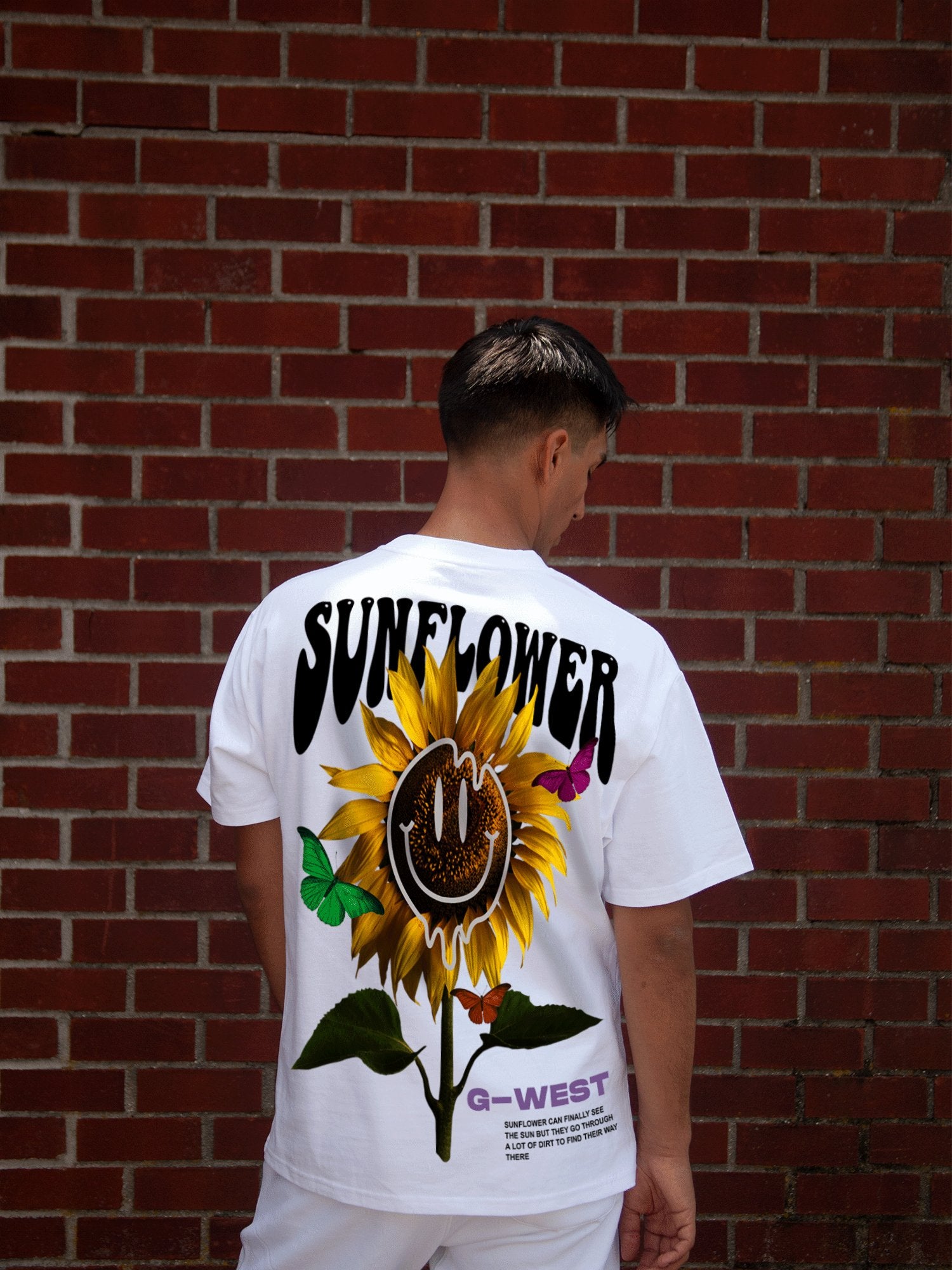 G WEST OVERSIZED SUNFLOWER TEE - G West