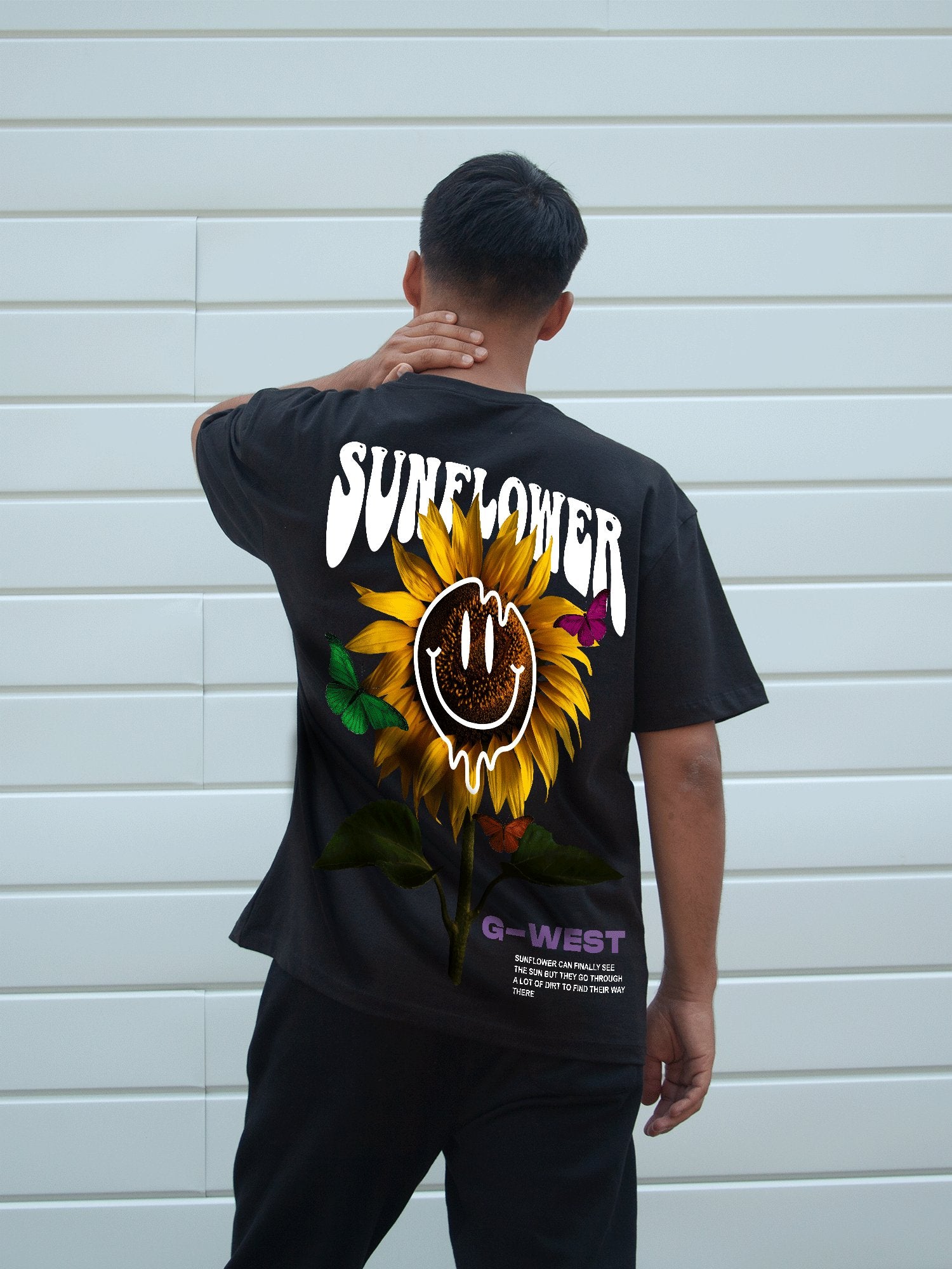 G WEST OVERSIZED SUNFLOWER TEE - G West