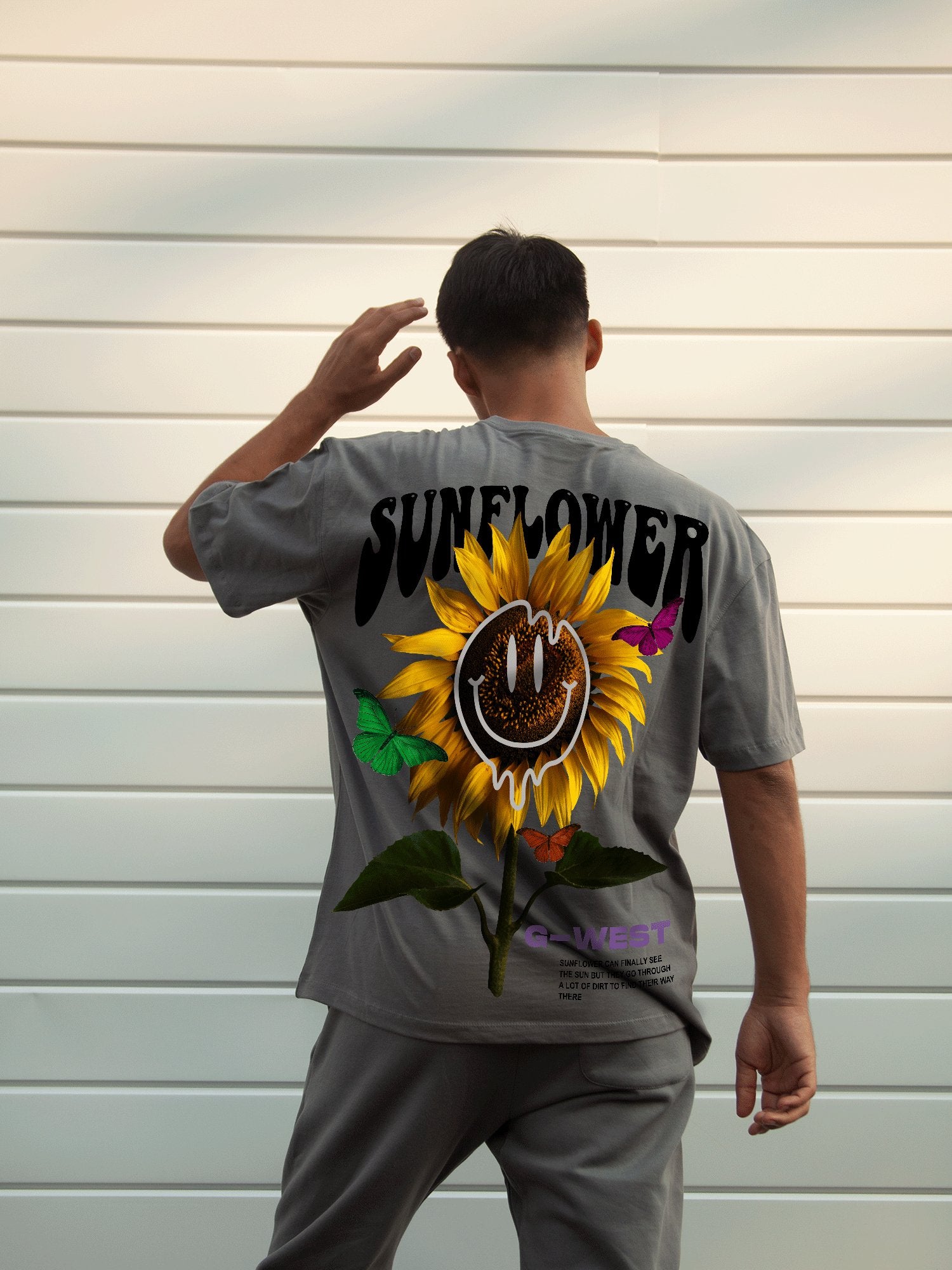 G WEST OVERSIZED SUNFLOWER TEE - G West