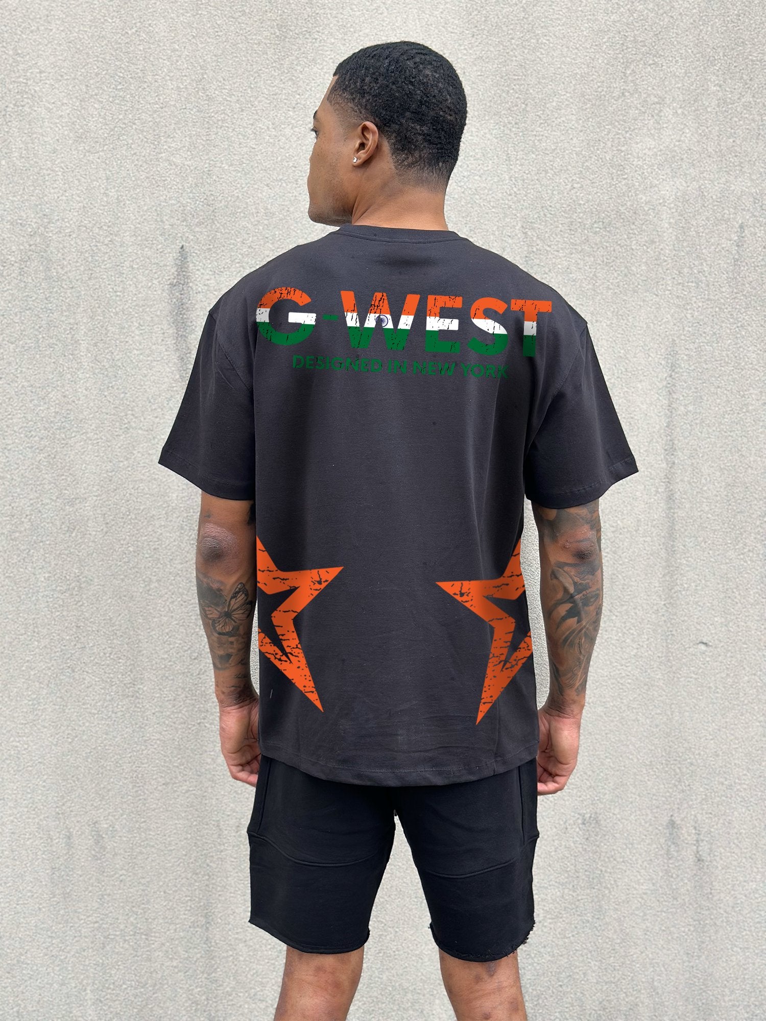 G West Oversized Tee Cricket India Logo T-Shirt : GWDTFL2403 - 2 COLORS - G West