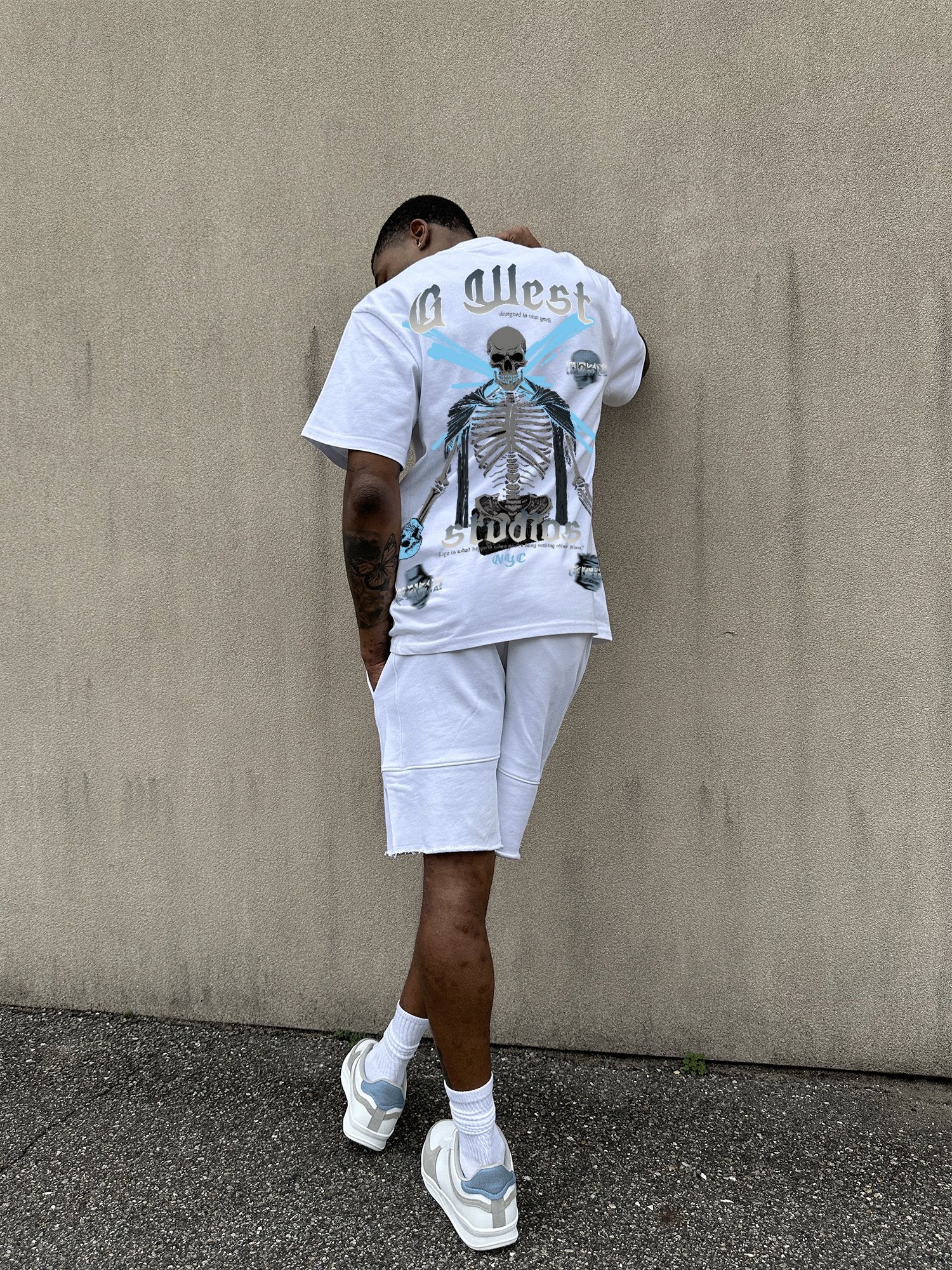 G WEST OVERSIZED UNC SKULL TEE - G West