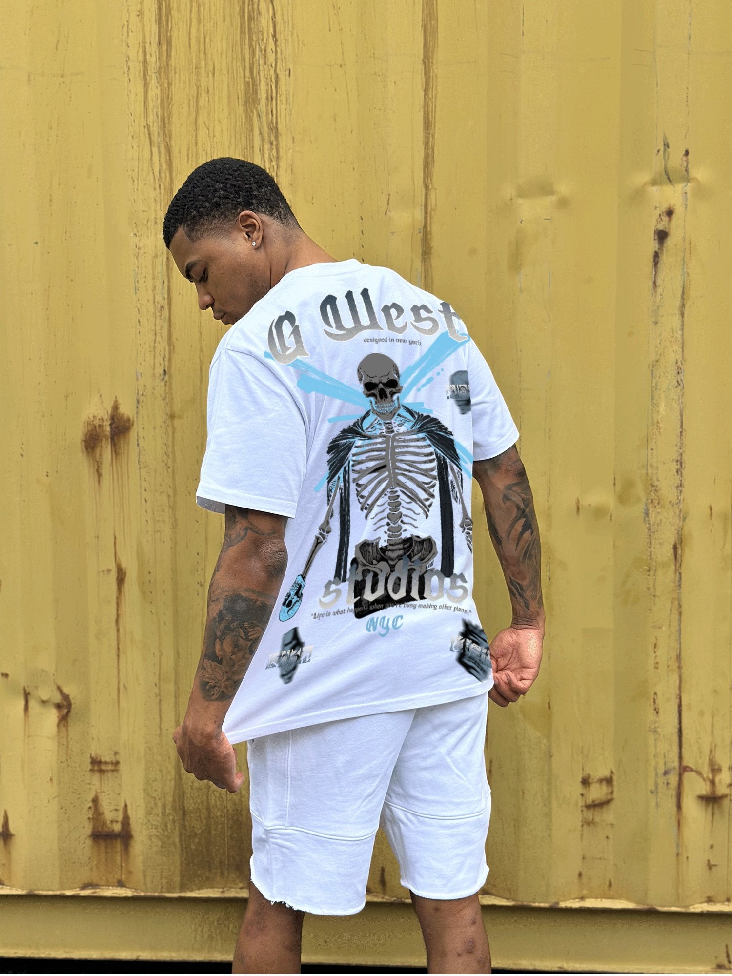 G WEST OVERSIZED UNC SKULL TEE - G West