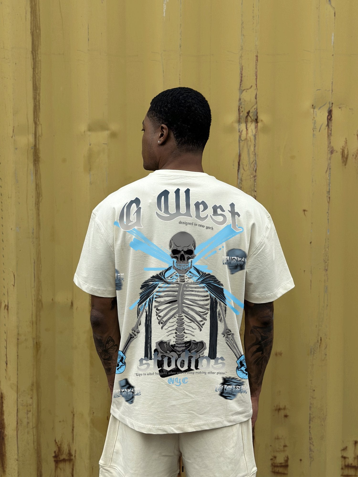 G WEST OVERSIZED UNC SKULL TEE - G West