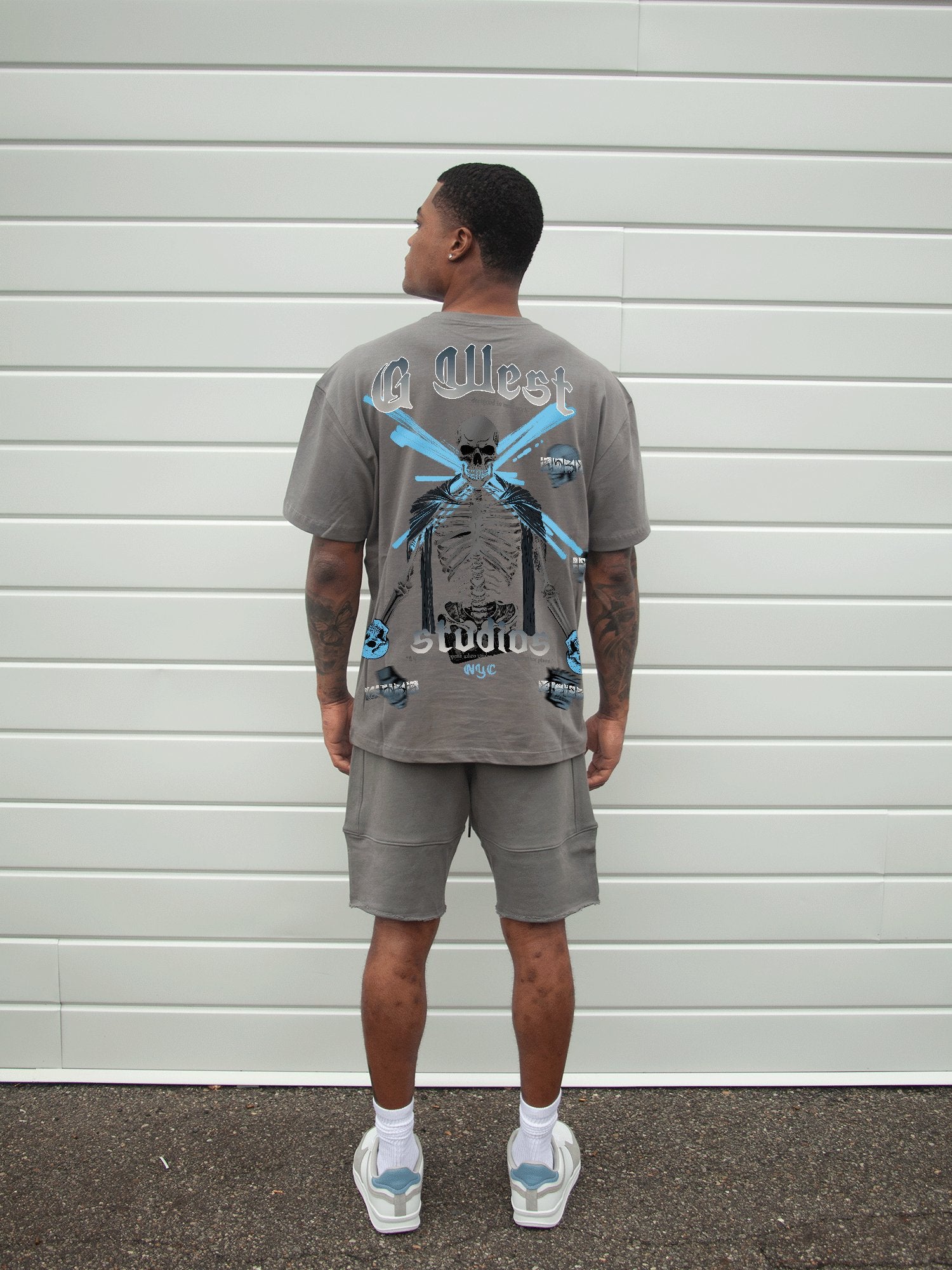 G WEST OVERSIZED UNC SKULL TEE - G West