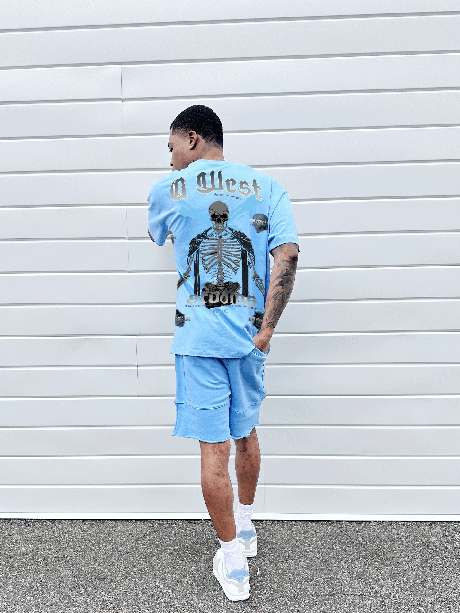 G WEST OVERSIZED UNC SKULL TEE - G West