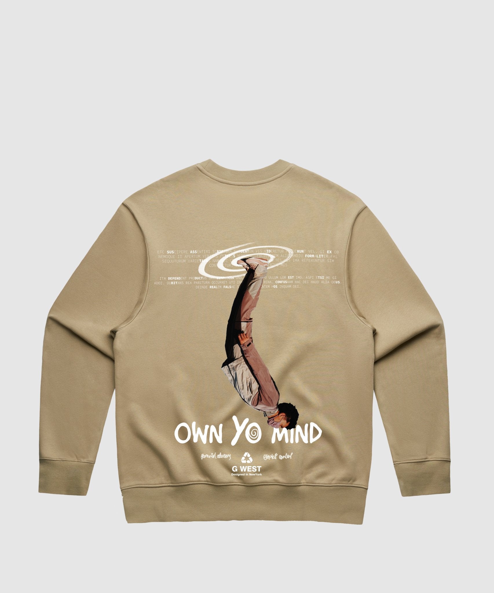 G WEST OWN YO MIND HEAVY PREMIUM CREWNECK - 6 COLORS - G West