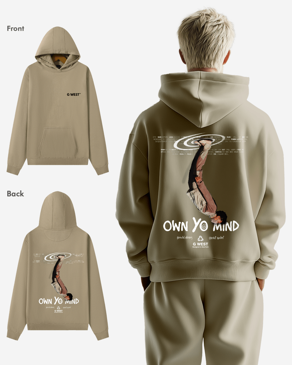 G West Own Yo Mind Heavy Premium Oversized Hoodie - G West