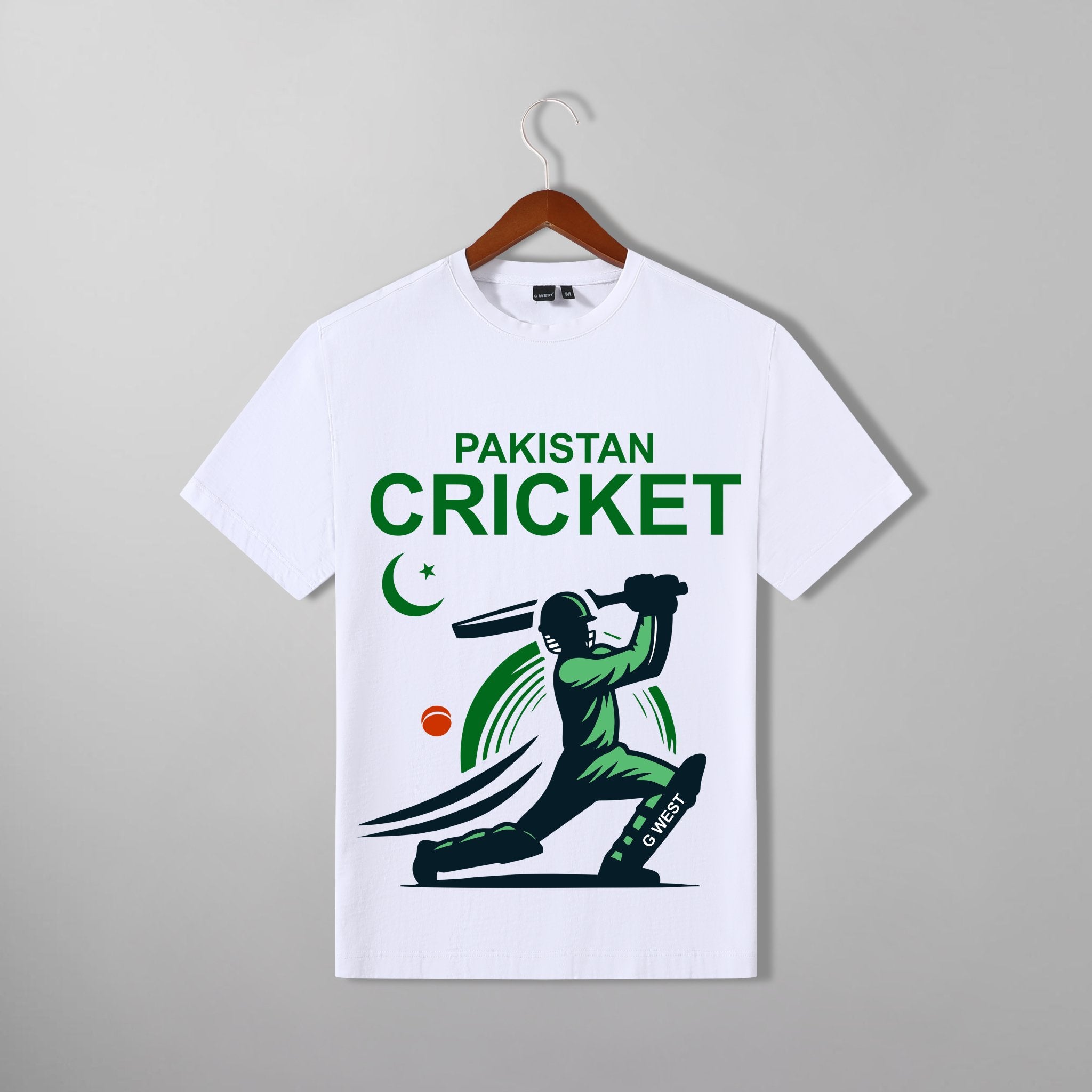 G West Pakistan Cricket Black T-Shirt : GWDTFL2409 - 2 COLORS - G West