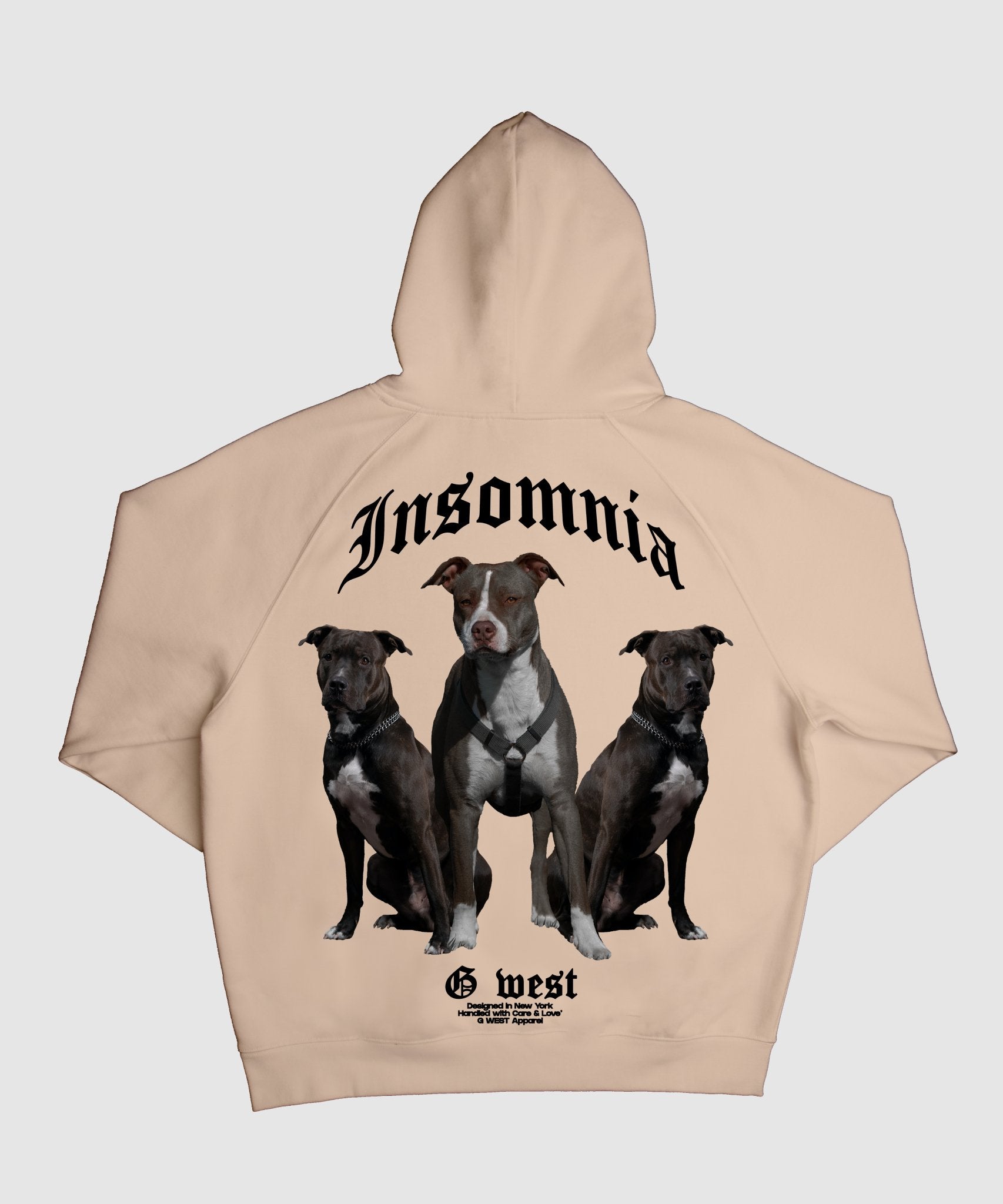G WEST PITBULL HOODIE MENS STYLE - 2 COLORS - G West