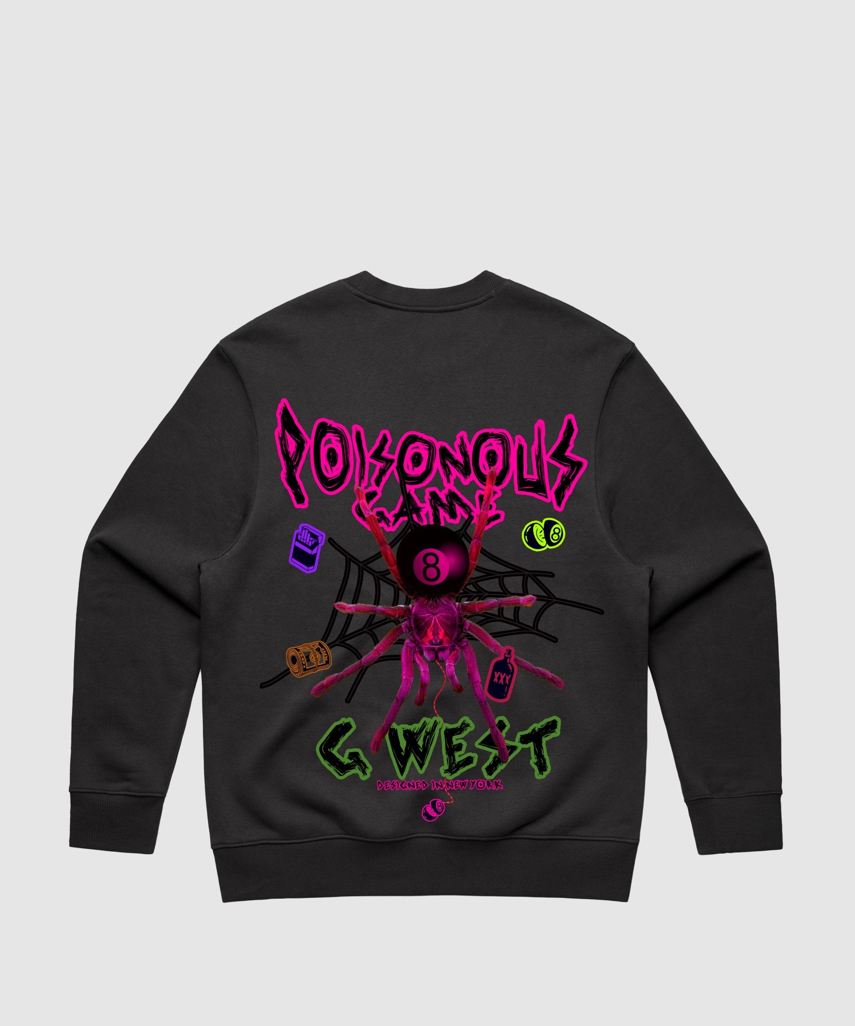 G WEST POISON GAME HEAVY PREMIUM CREWNECK - 6 COLORS - G West