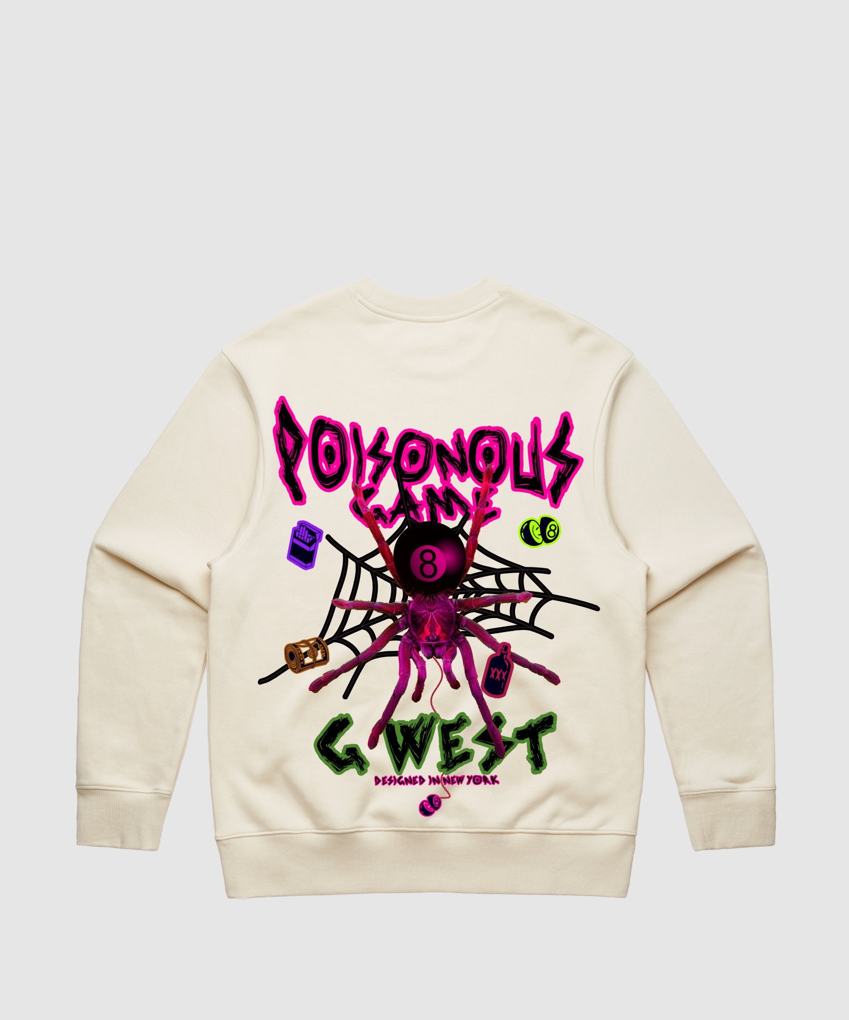 G WEST POISON GAME HEAVY PREMIUM CREWNECK - 6 COLORS - G West