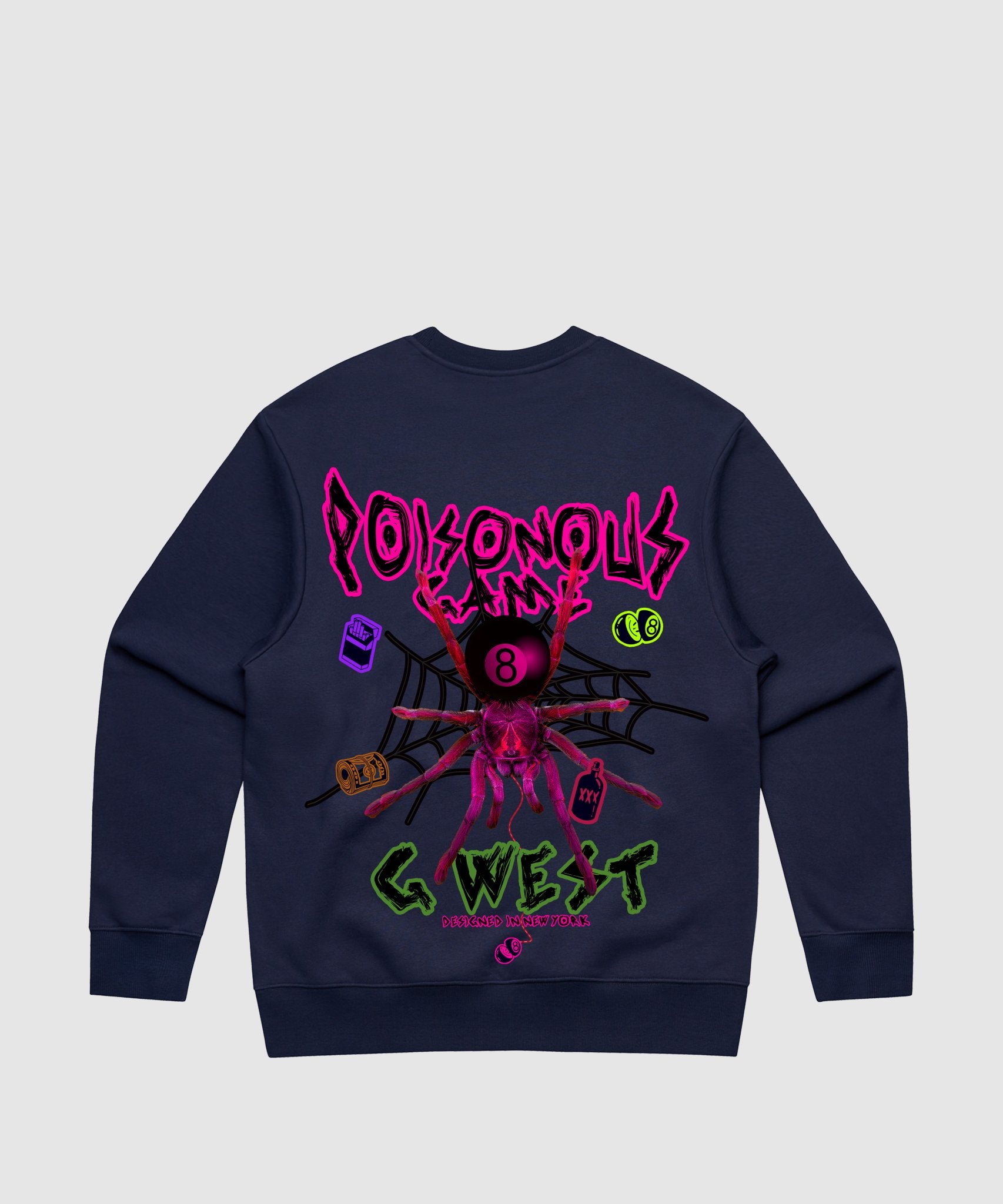 G WEST POISON GAME HEAVY PREMIUM CREWNECK - 6 COLORS - G West