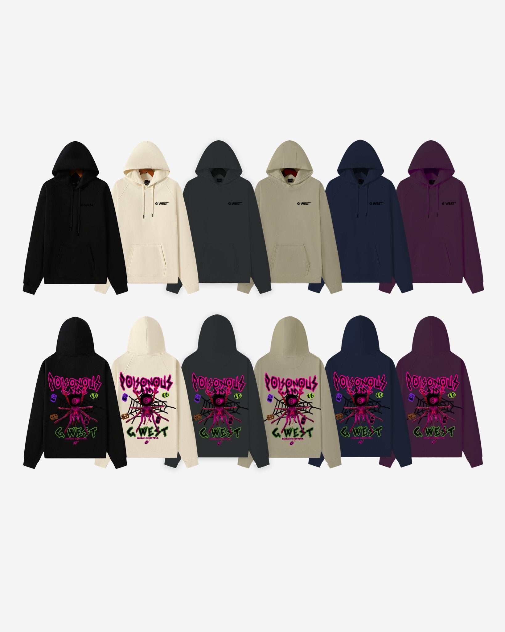 G WEST POISON GAME HEAVY PREMIUM OVERSIZE HOODIE - G West