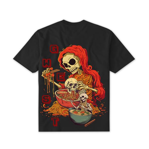 G WEST PREMIUM NOODLE SKELETON T-SHIRT - GWGTL7006 - 4 COLORS - G West