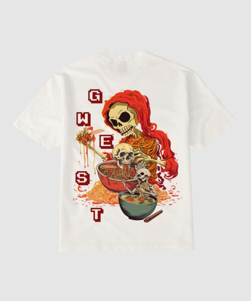 G WEST PREMIUM NOODLE SKELETON T-SHIRT - GWGTL7006 - 4 COLORS - G West