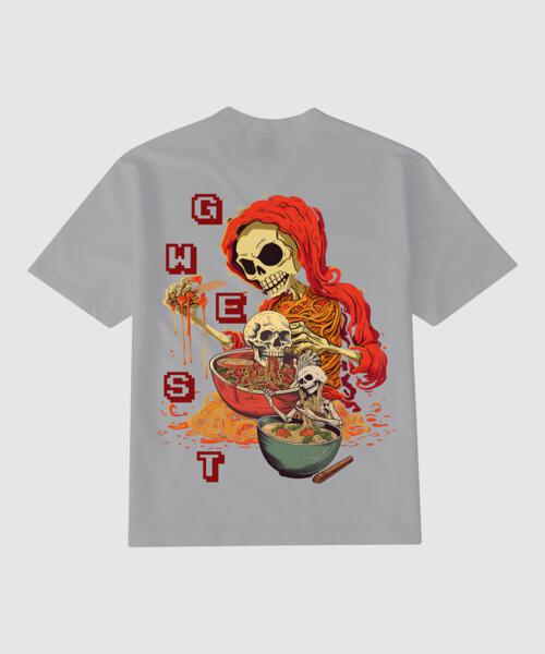 G WEST PREMIUM NOODLE SKELETON T-SHIRT - GWGTL7006 - 4 COLORS - G West