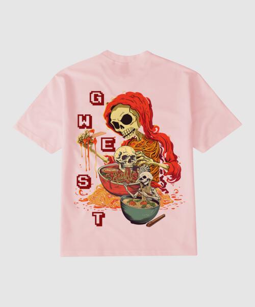 G WEST PREMIUM NOODLE SKELETON T-SHIRT - GWGTL7006 - 4 COLORS - G West