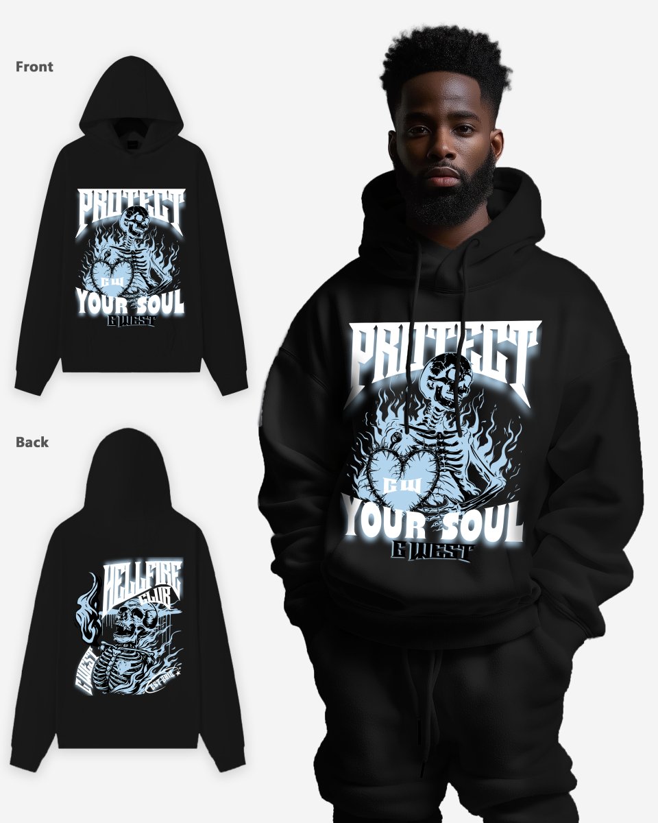 G West Protect Your Soul Oversize Hoodie - G West