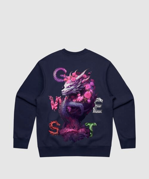 G West Purple Dragon Heavy Premium Crewneck - 6 Colors - G West