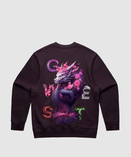 G West Purple Dragon Heavy Premium Crewneck - 6 Colors - G West