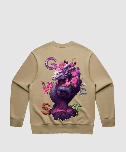 G West Purple Dragon Heavy Premium Crewneck - 6 Colors - G West