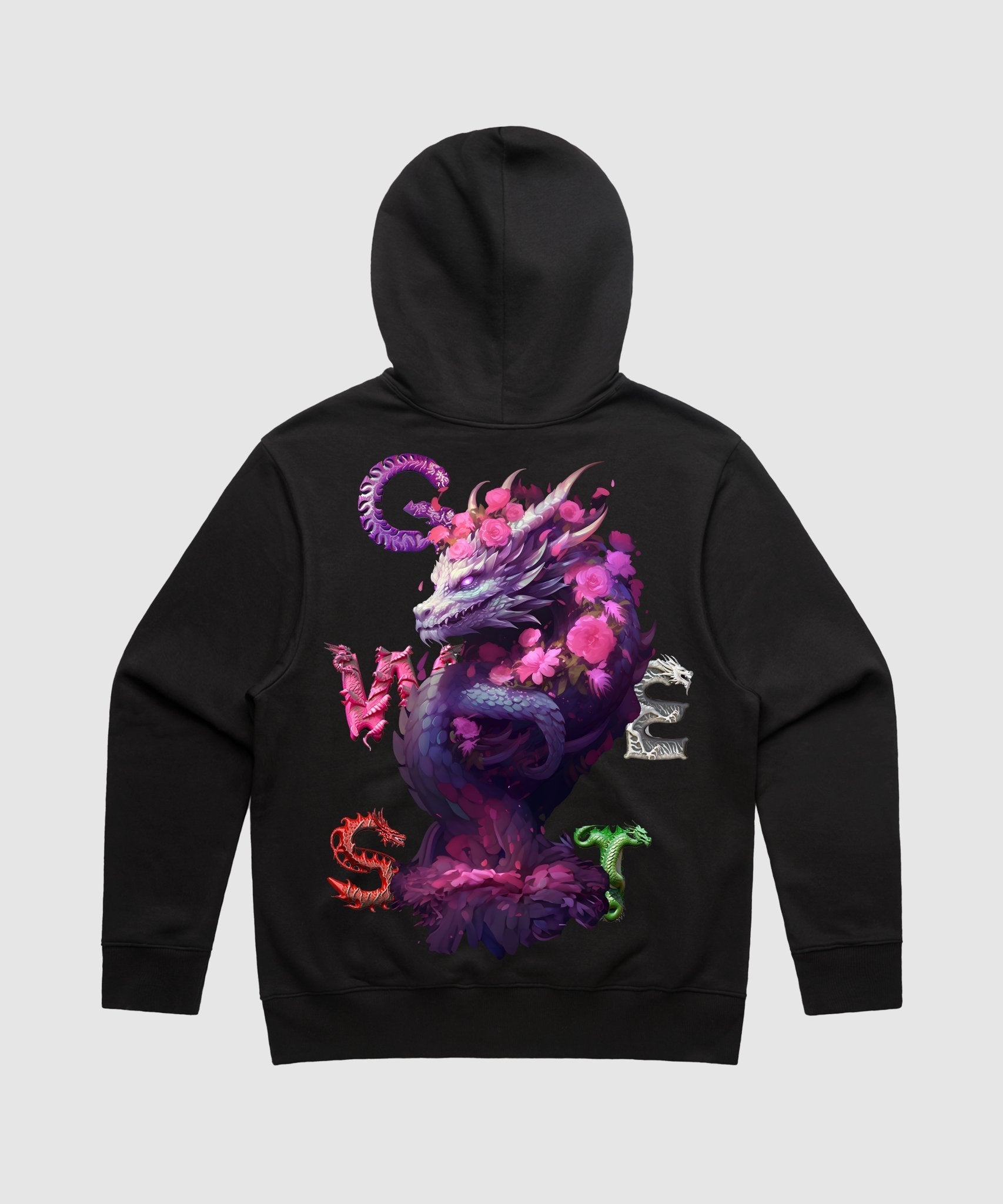 G WEST PURPLE DRAGON HEAVY PREMIUM HOODIE - 6 COLORS - G West