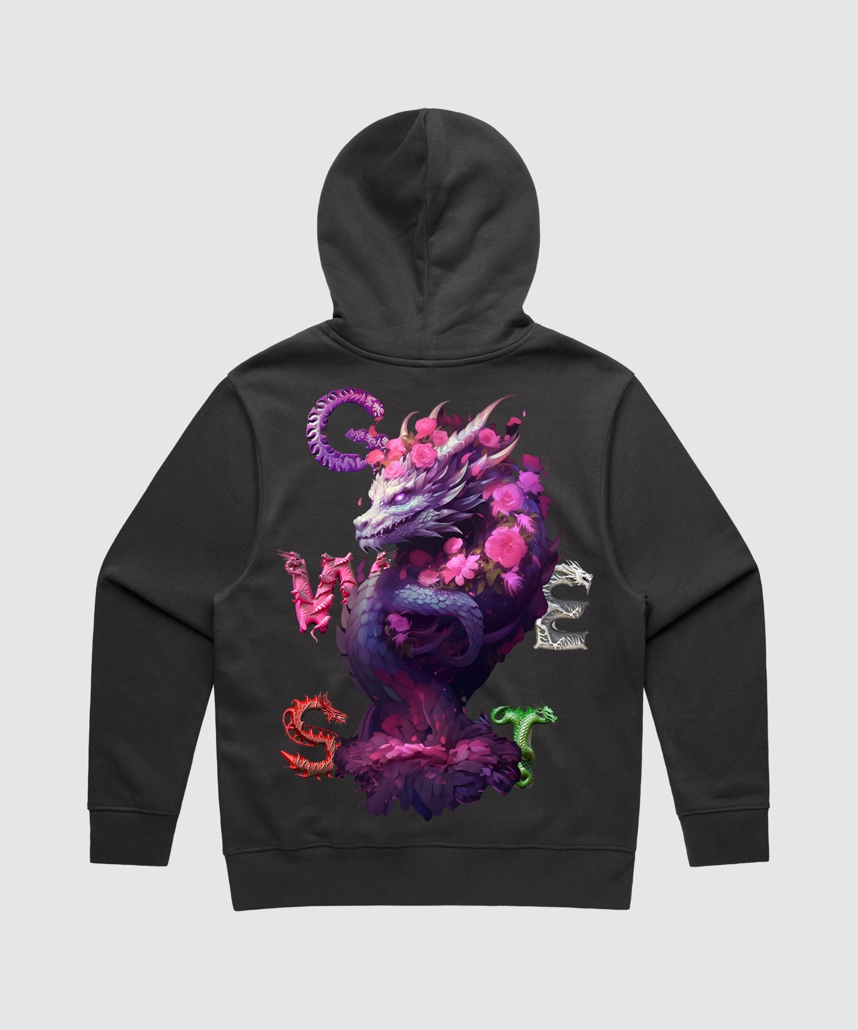 G WEST PURPLE DRAGON HEAVY PREMIUM HOODIE - 6 COLORS - G West