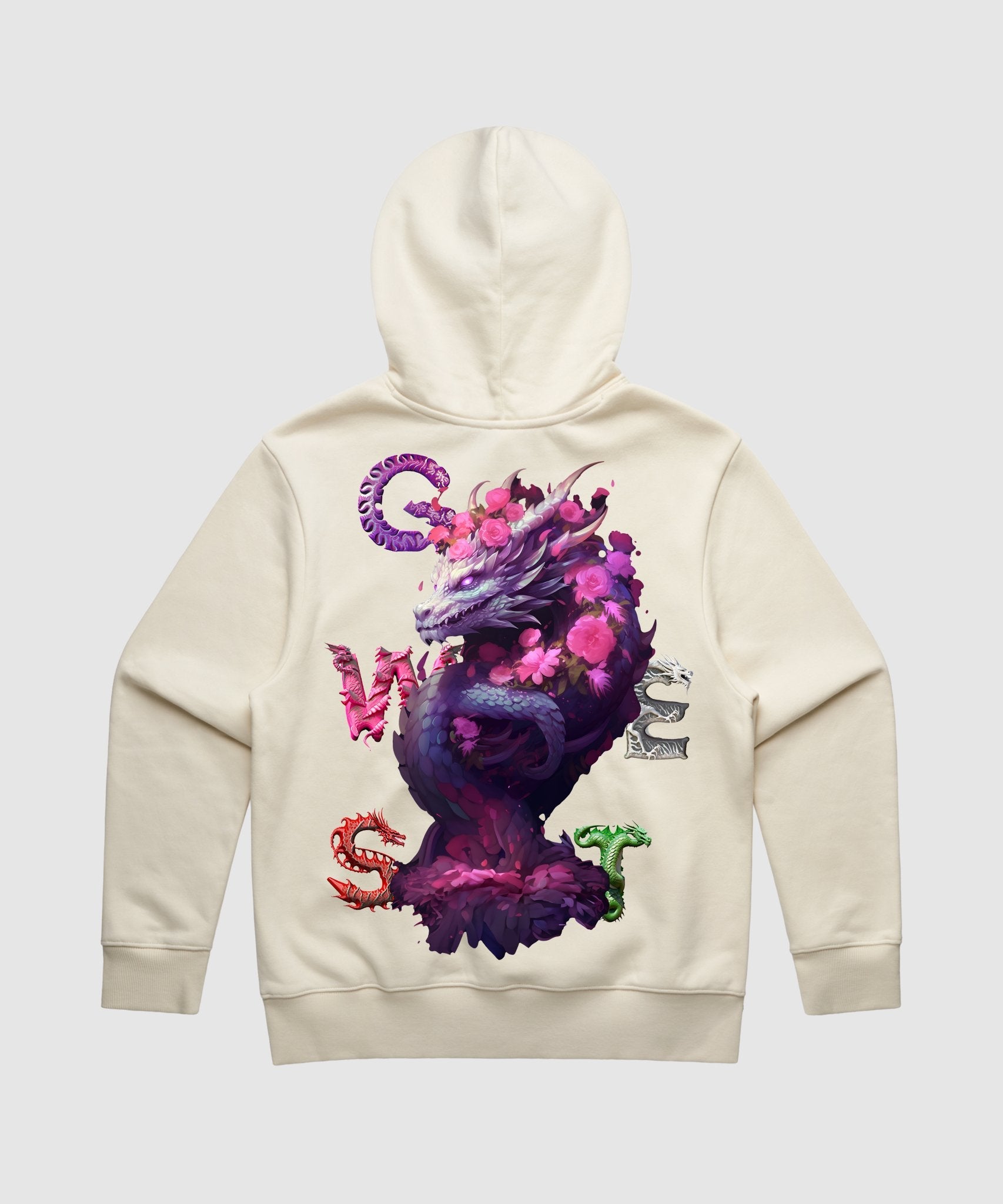 G WEST PURPLE DRAGON HEAVY PREMIUM HOODIE - 6 COLORS - G West