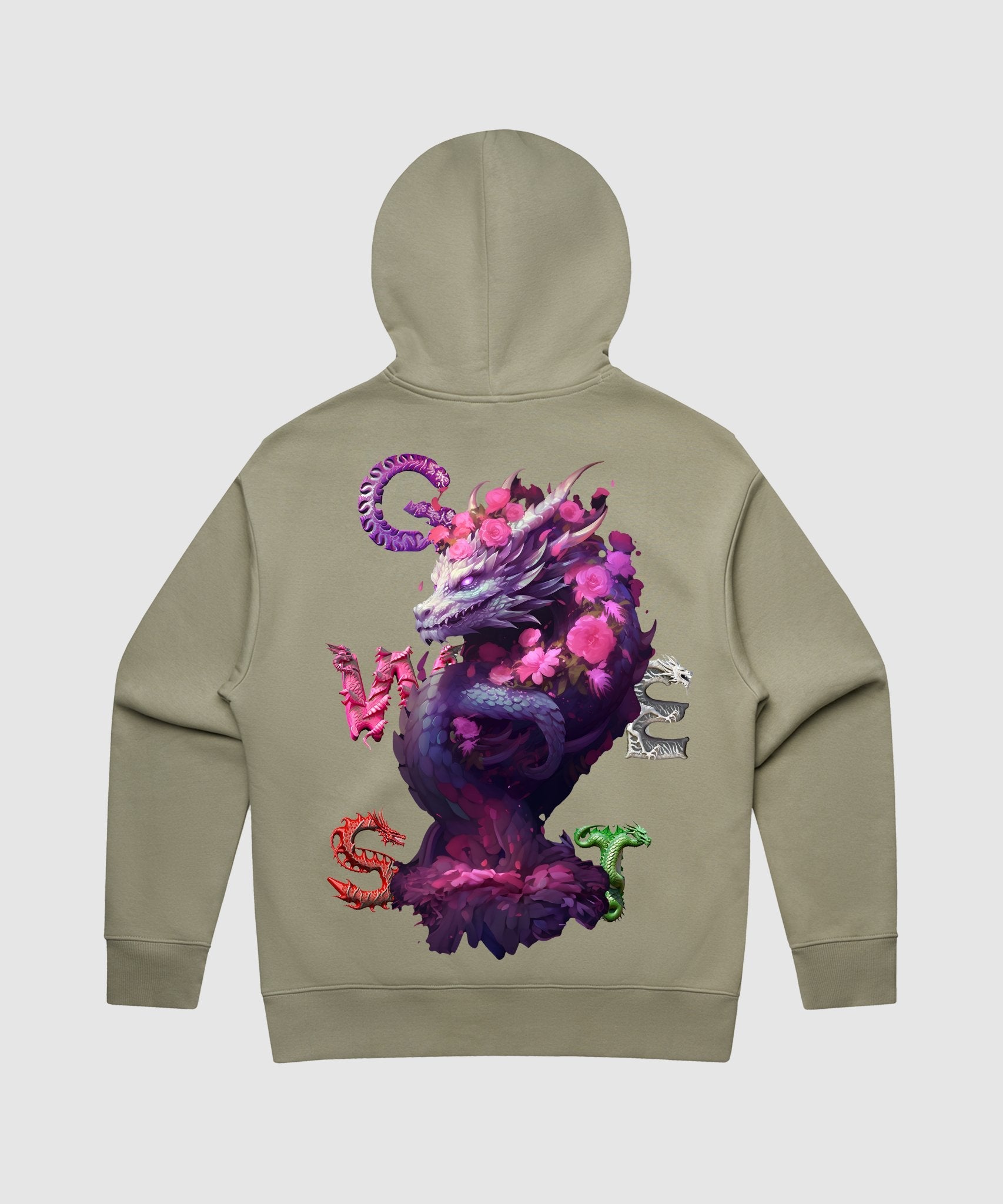 G WEST PURPLE DRAGON HEAVY PREMIUM HOODIE - 6 COLORS - G West