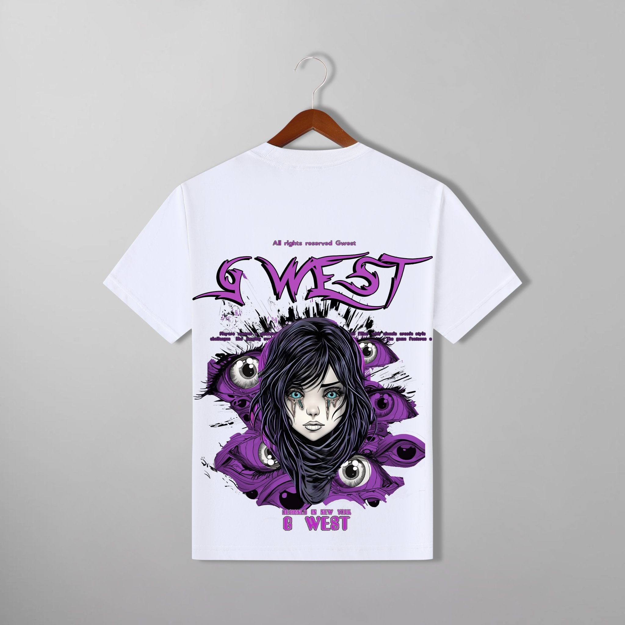 G WEST PURPLE EYE TEE - G West