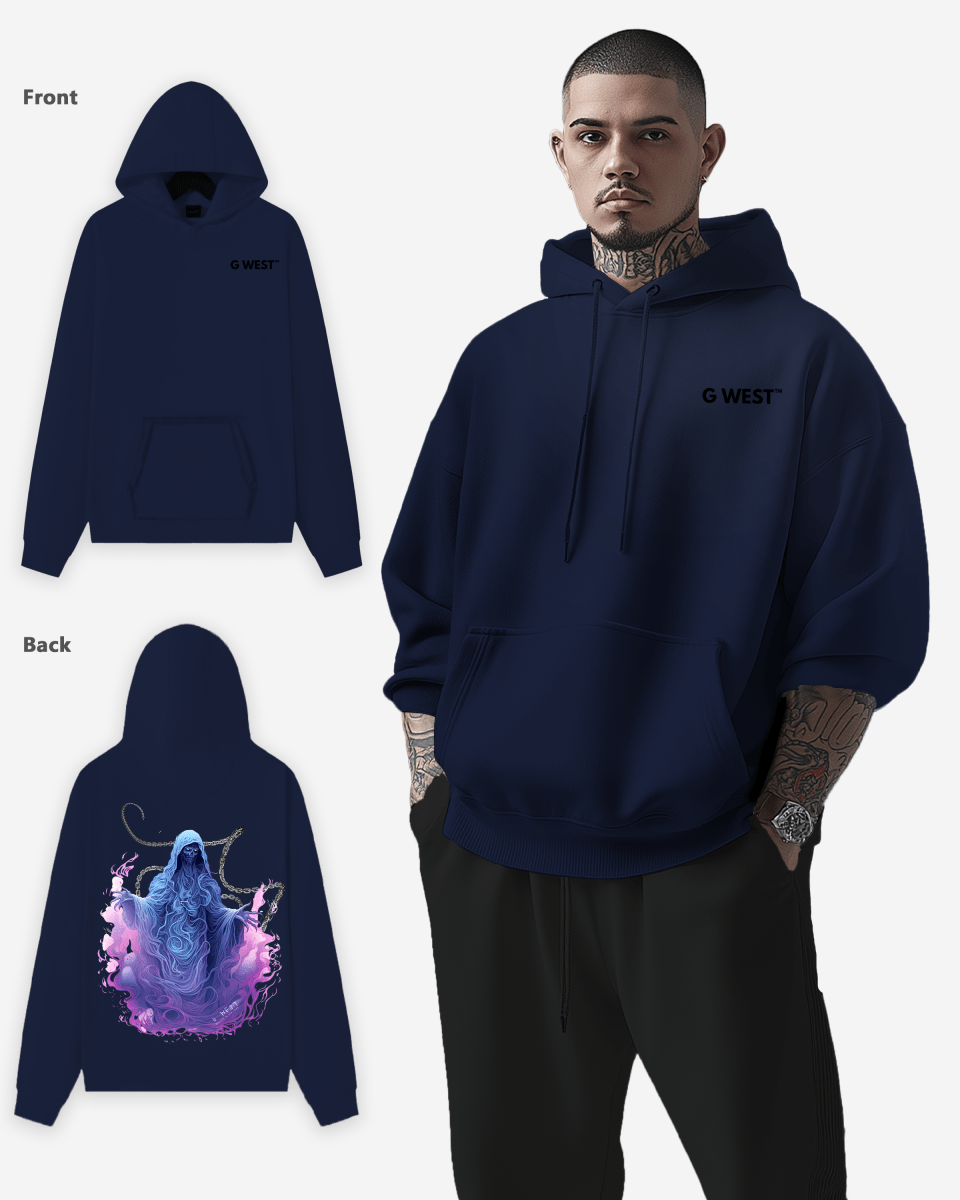 G West Purple Reaper Heavy Premium Oversize Hoodie - G West